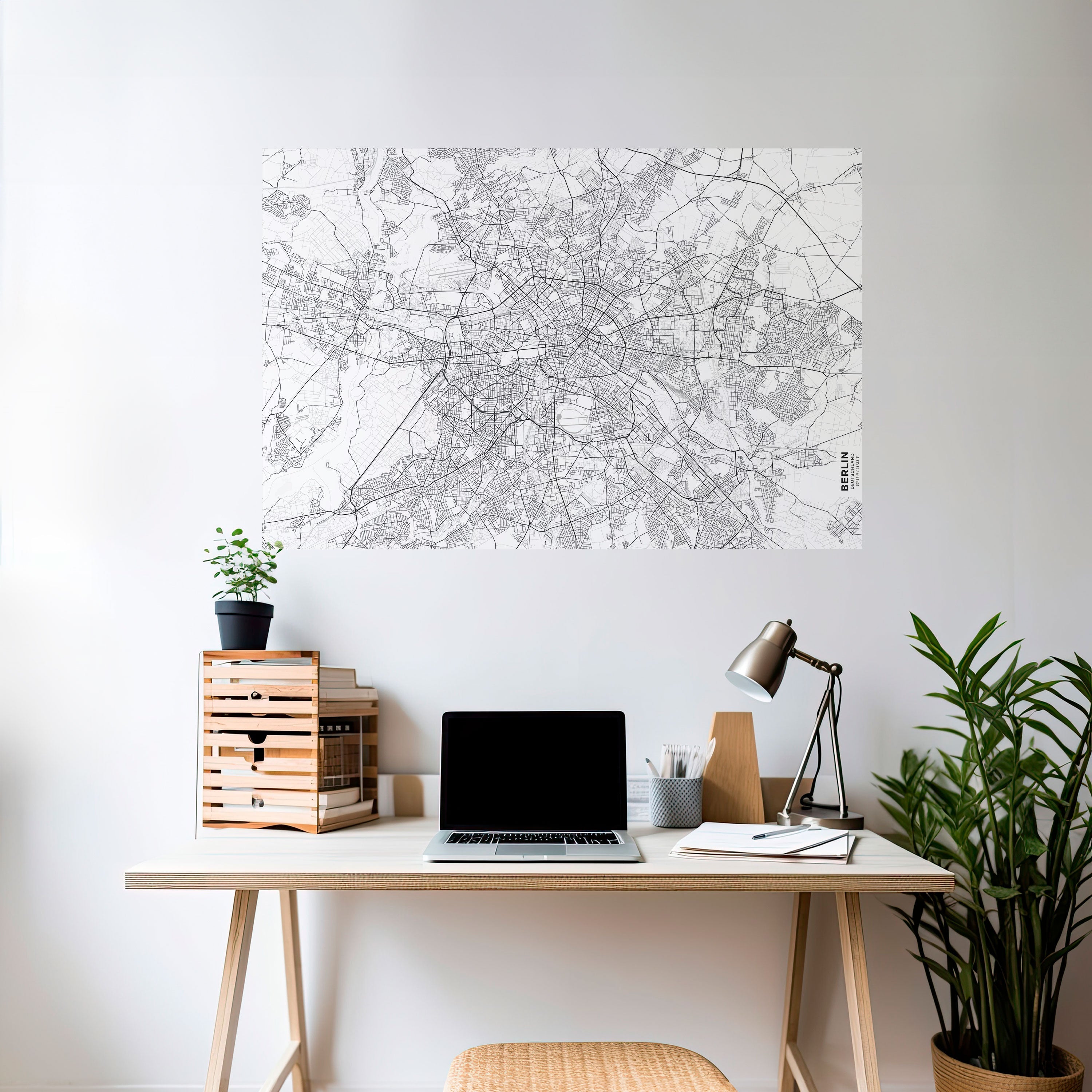 Affiche horizontale autocollante du Plan de Berlin