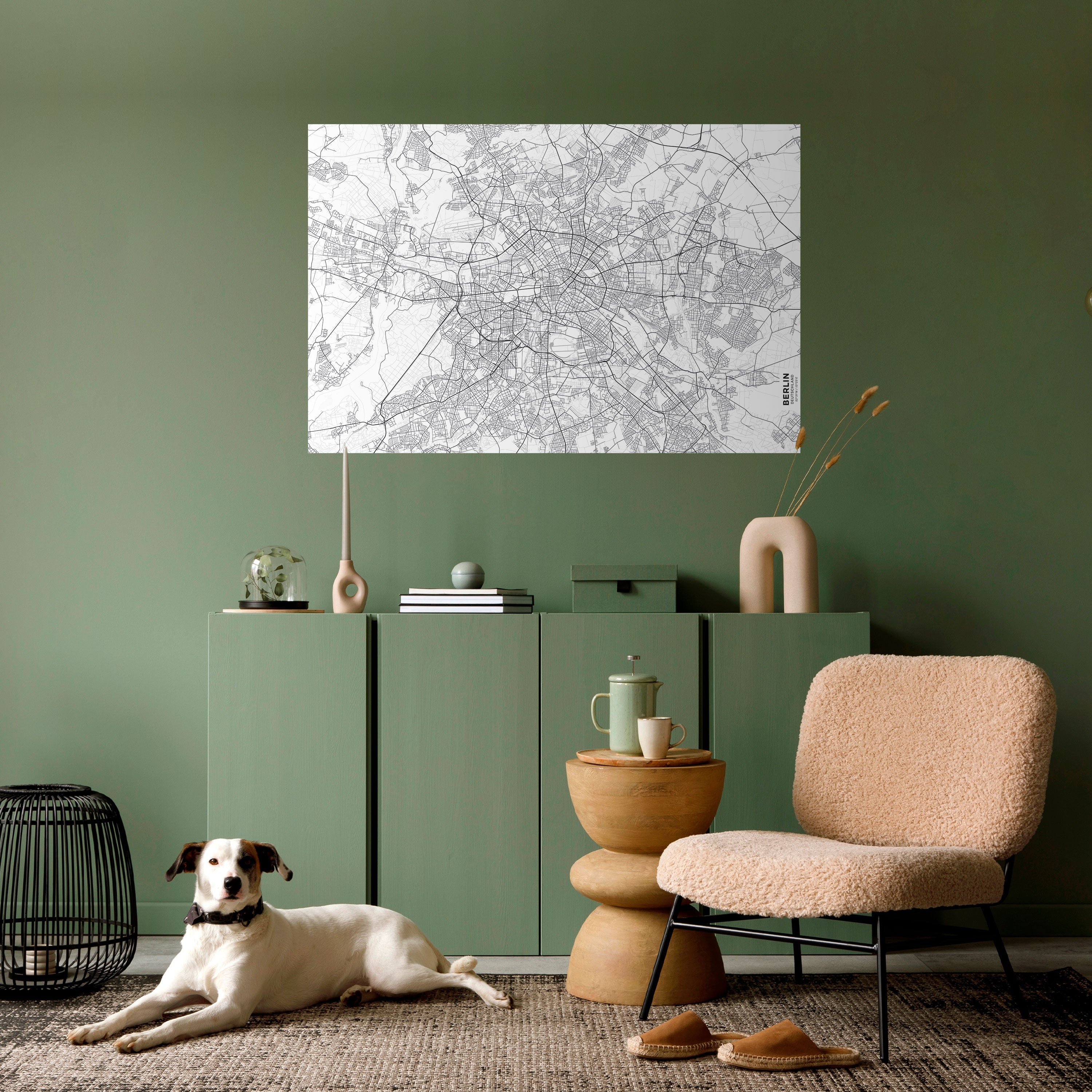 Affiche horizontale autocollante du Plan de Berlin