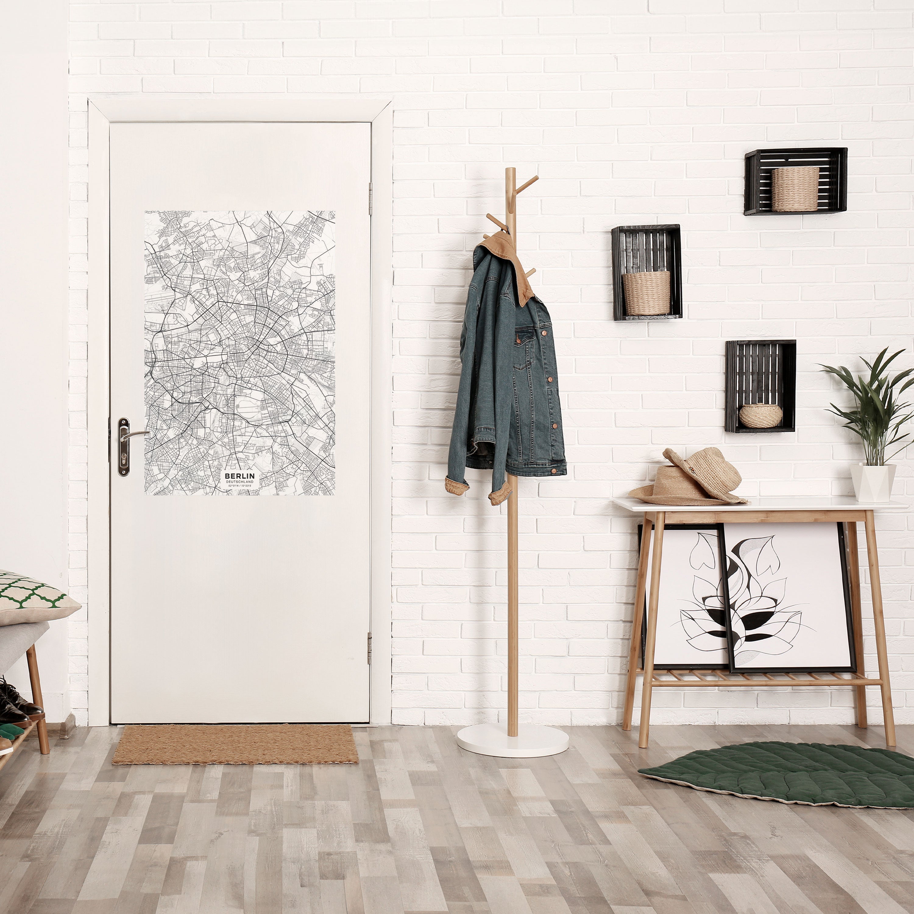 Affiche verticale autocollante du Plan de Berlin