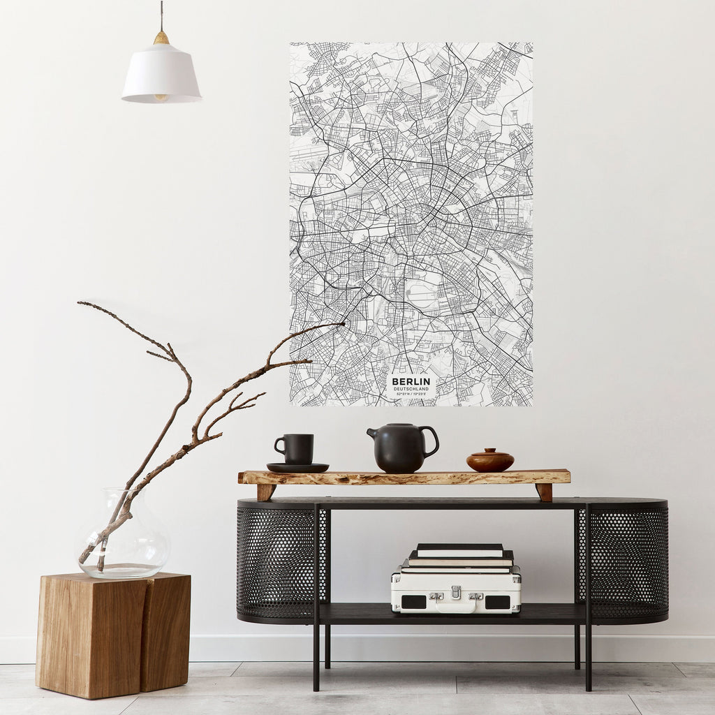 Affiche verticale autocollante du Plan de Berlin