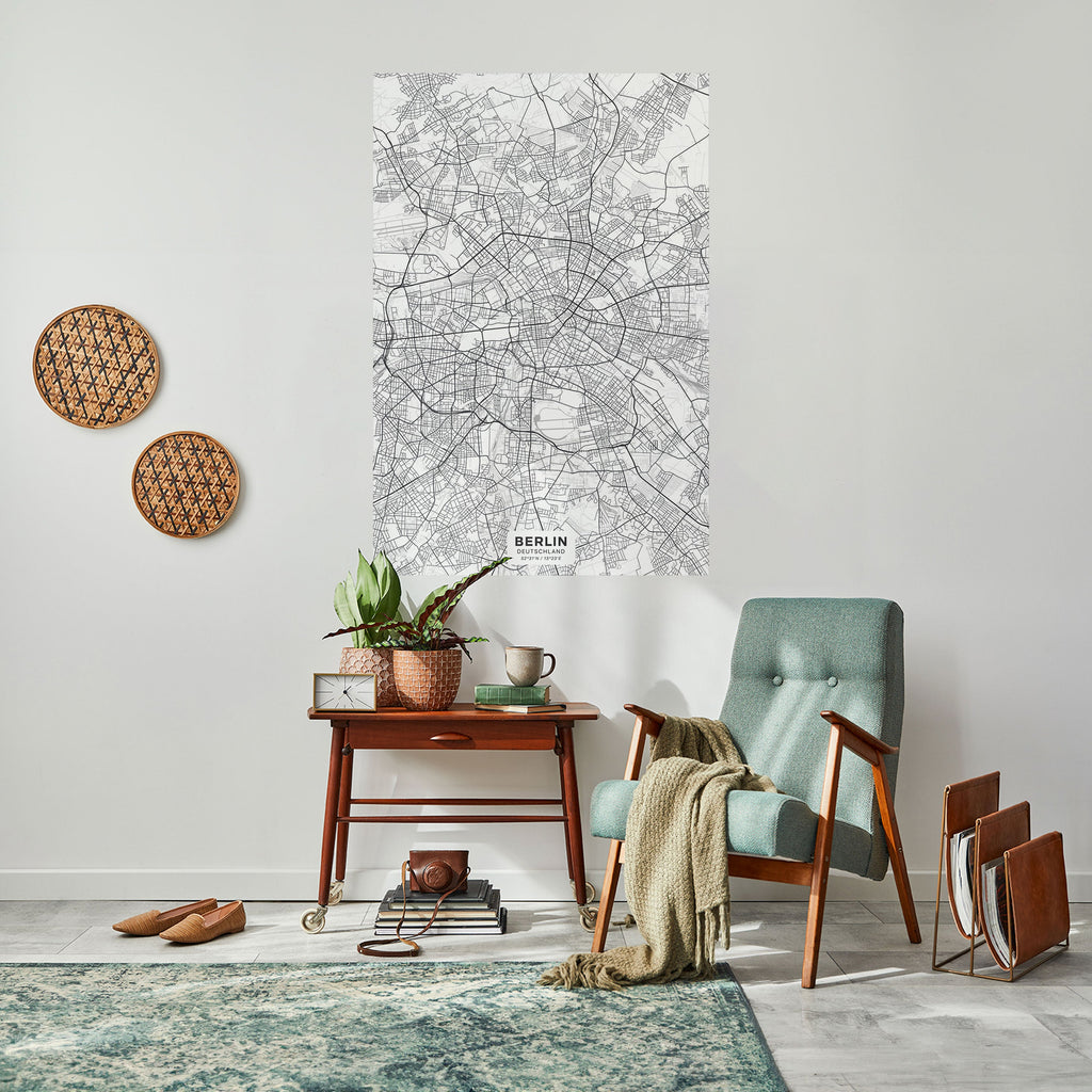 Affiche verticale autocollante du Plan de Berlin