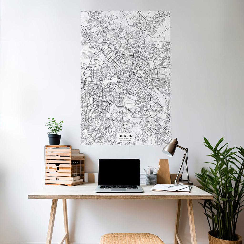 Affiche verticale autocollante du Plan de Berlin