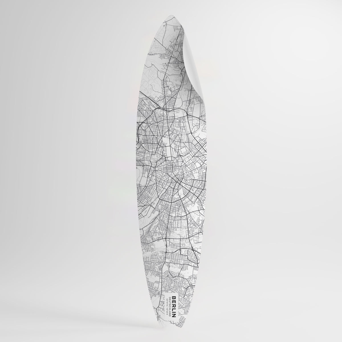 BERLIN PLAN Peel and Stick Surfboard Sticker