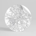 BERLIN PLAN Peel and Stick Round Sticker