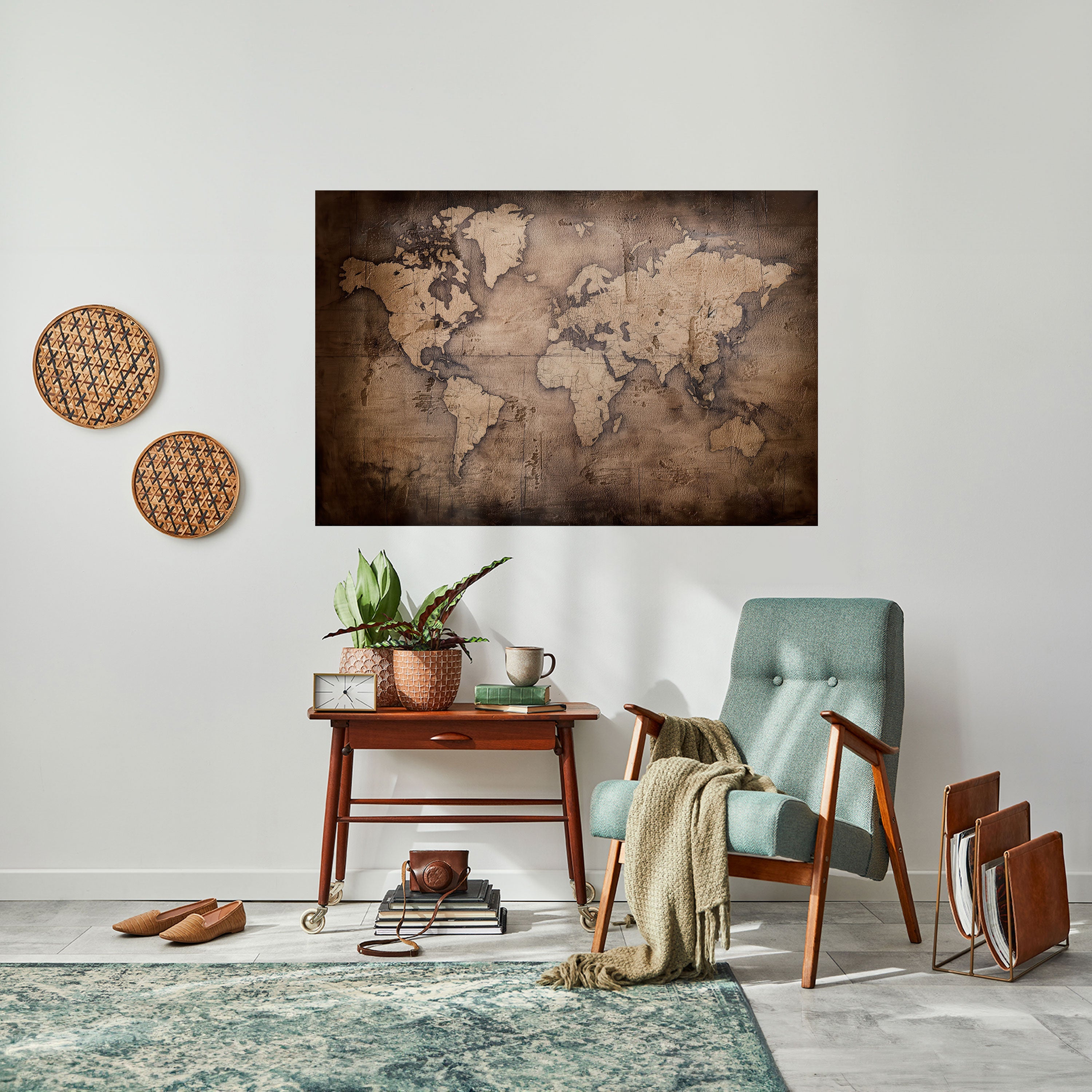 Affiche horizontale autocollante VINTAGE WORLD CHRONICLE