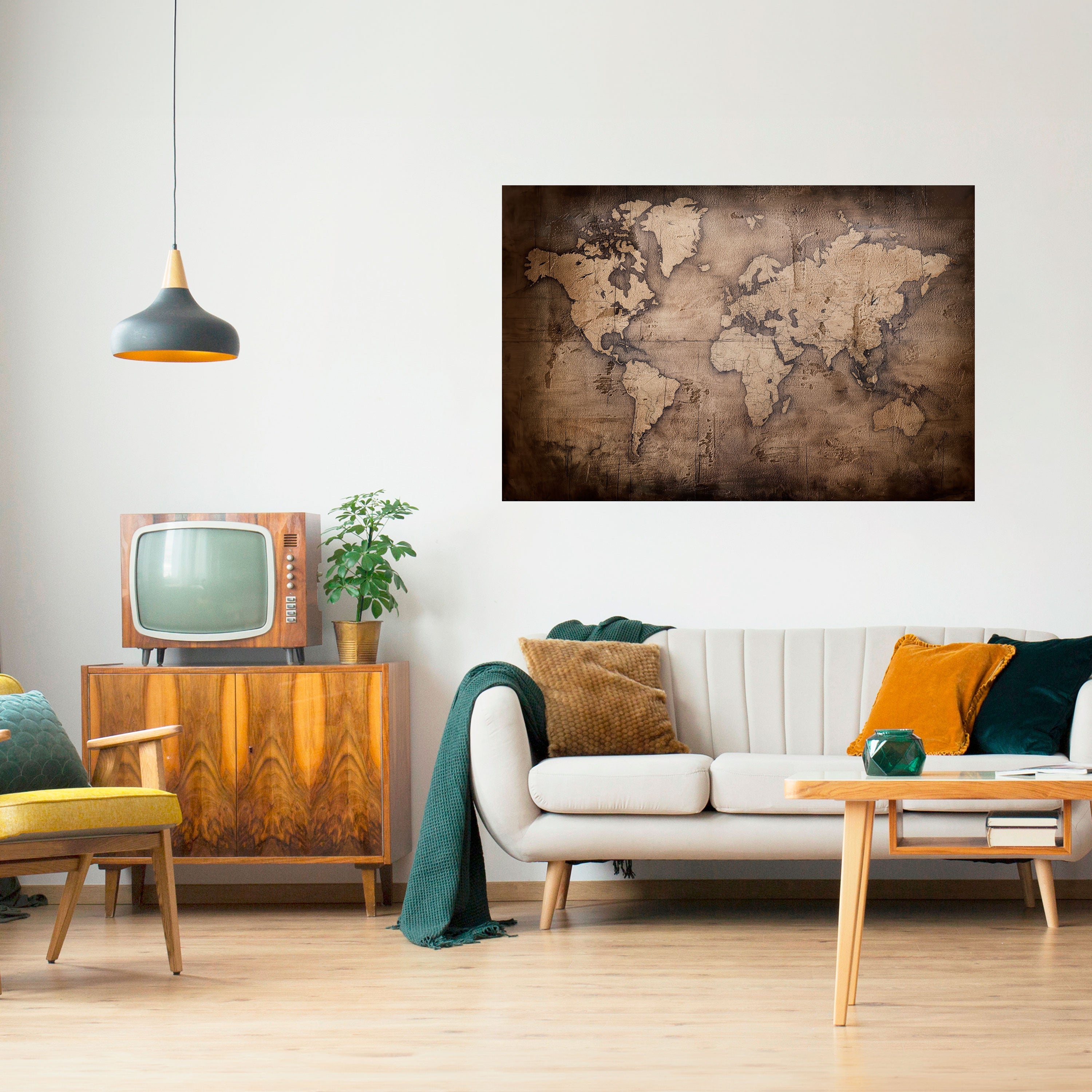 Affiche horizontale autocollante VINTAGE WORLD CHRONICLE