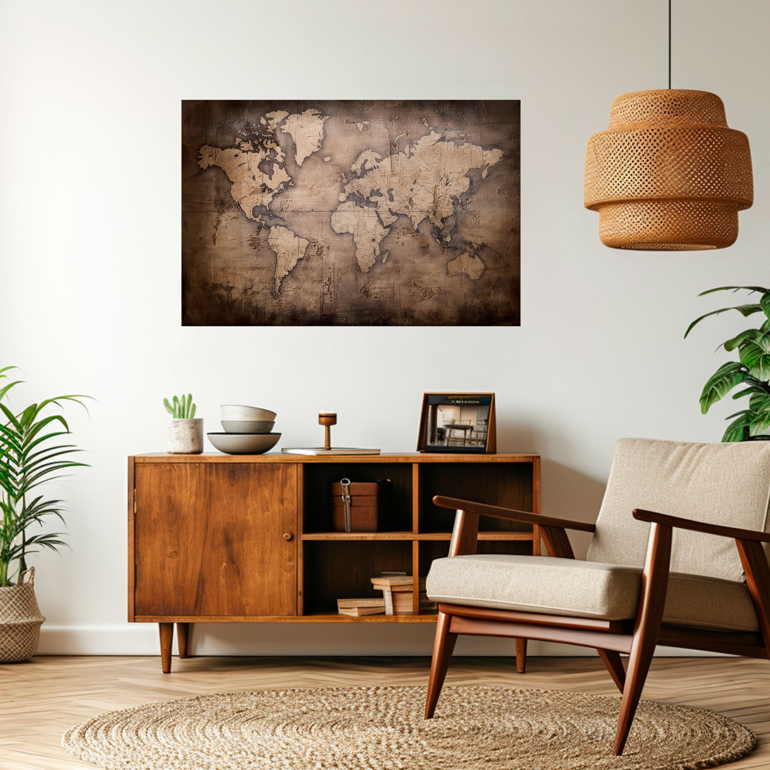 Affiche horizontale autocollante VINTAGE WORLD CHRONICLE