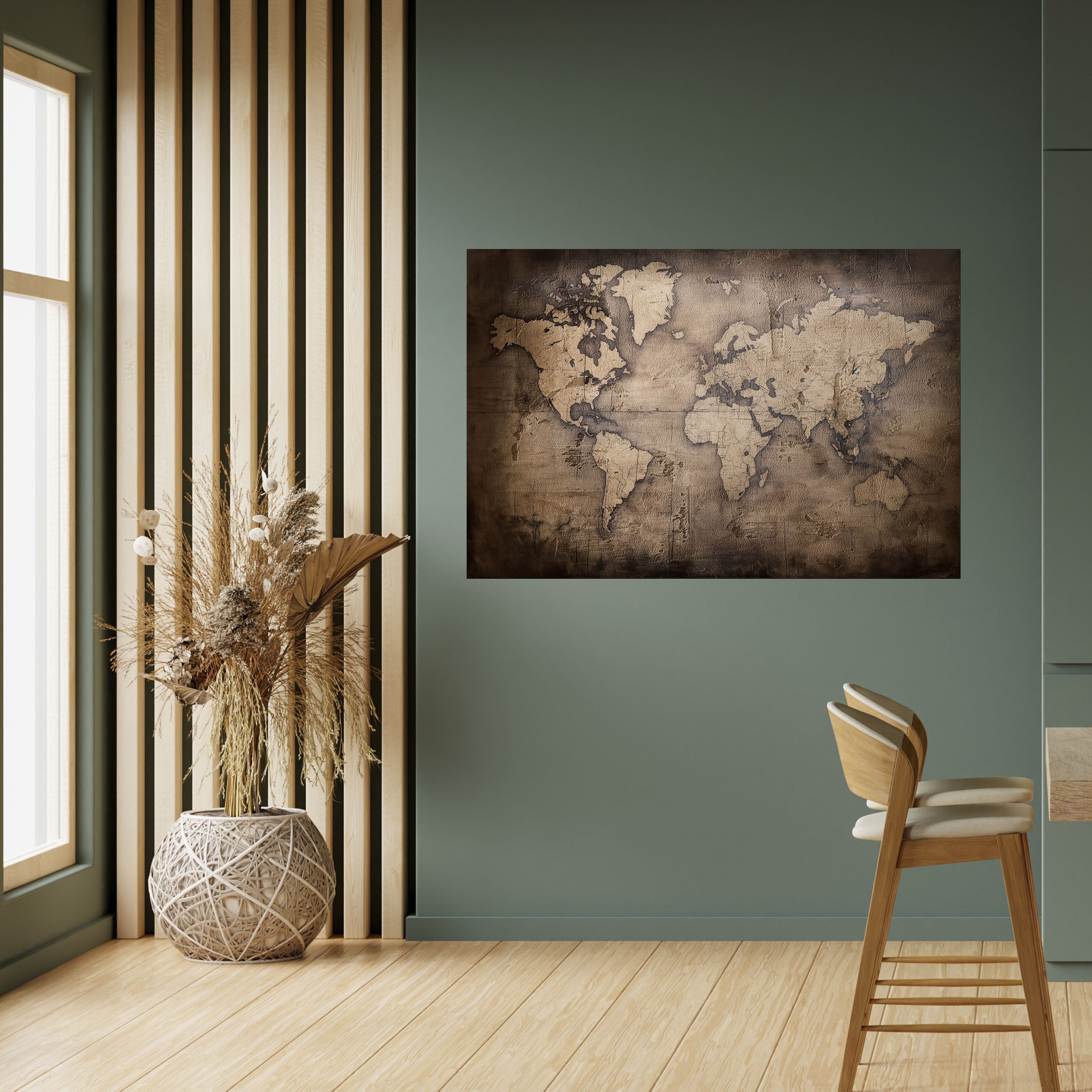 Affiche horizontale autocollante VINTAGE WORLD CHRONICLE