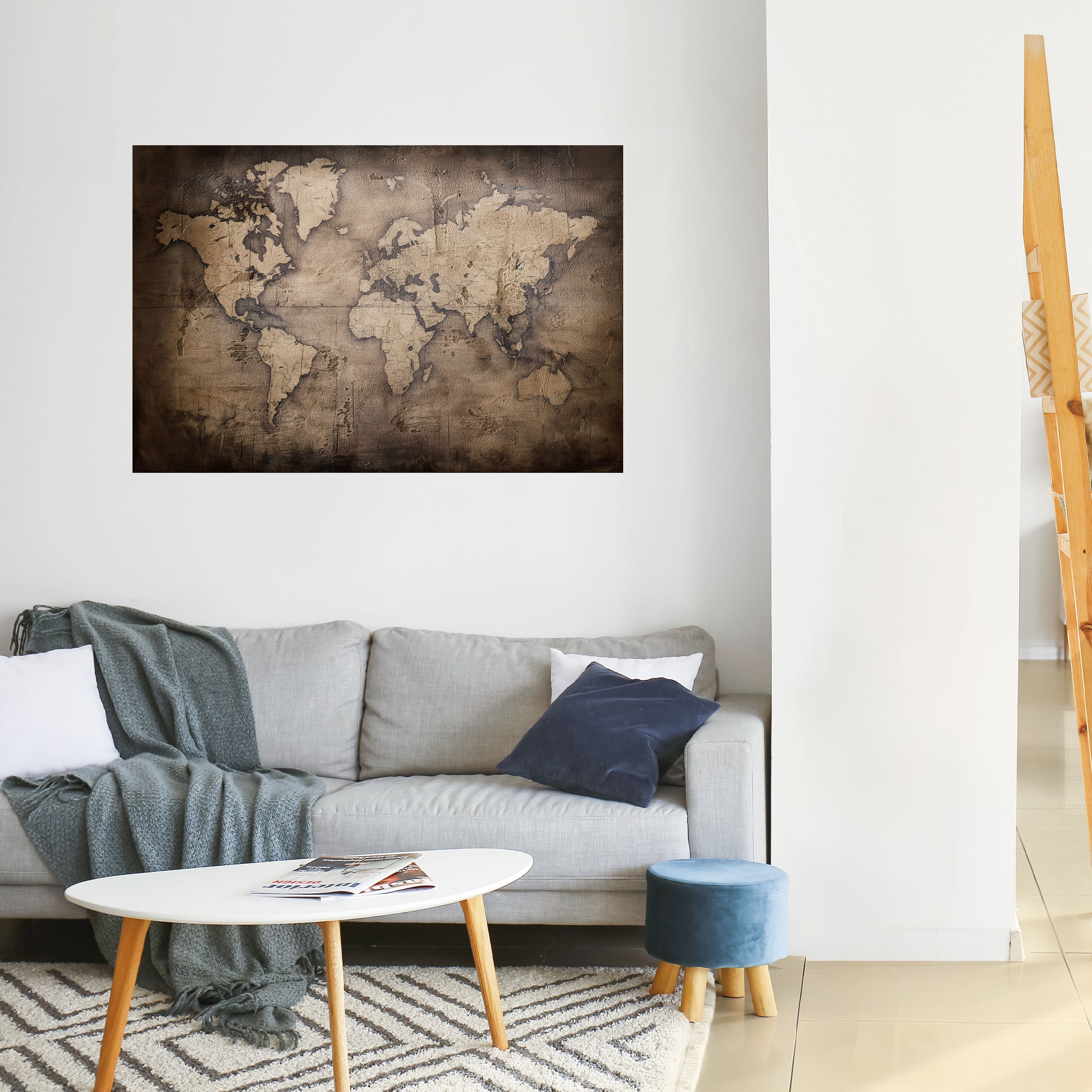 Affiche horizontale autocollante VINTAGE WORLD CHRONICLE