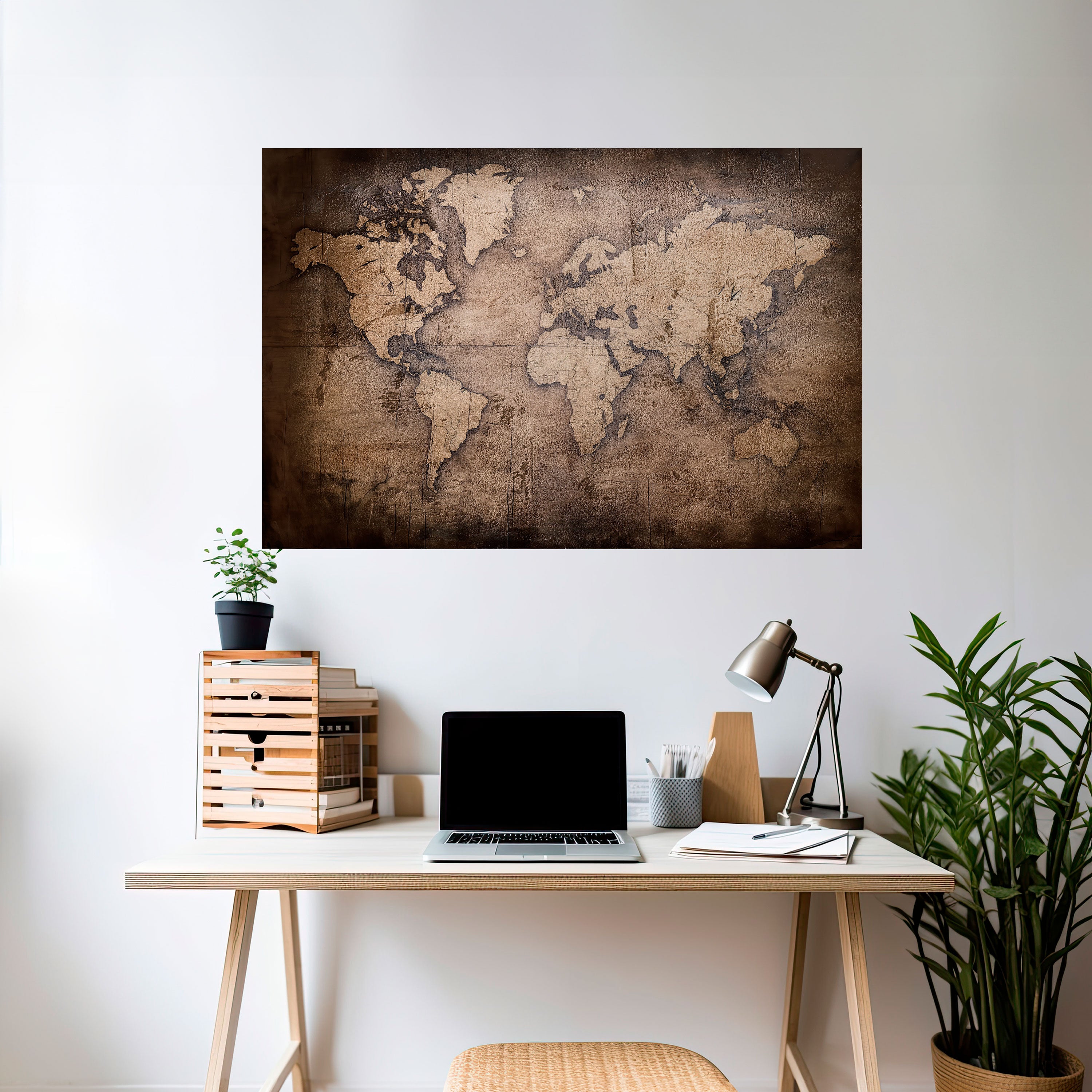 Affiche horizontale autocollante VINTAGE WORLD CHRONICLE