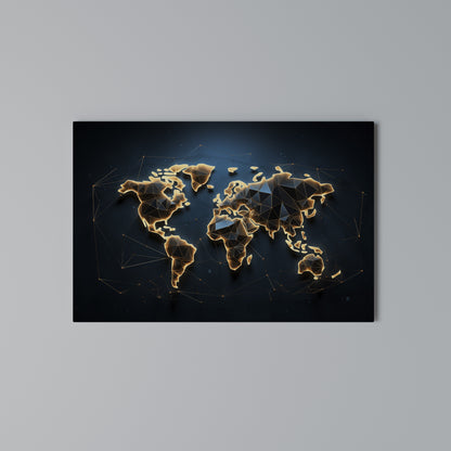 POLYGONAL PLANET Horizontal Canvas Print