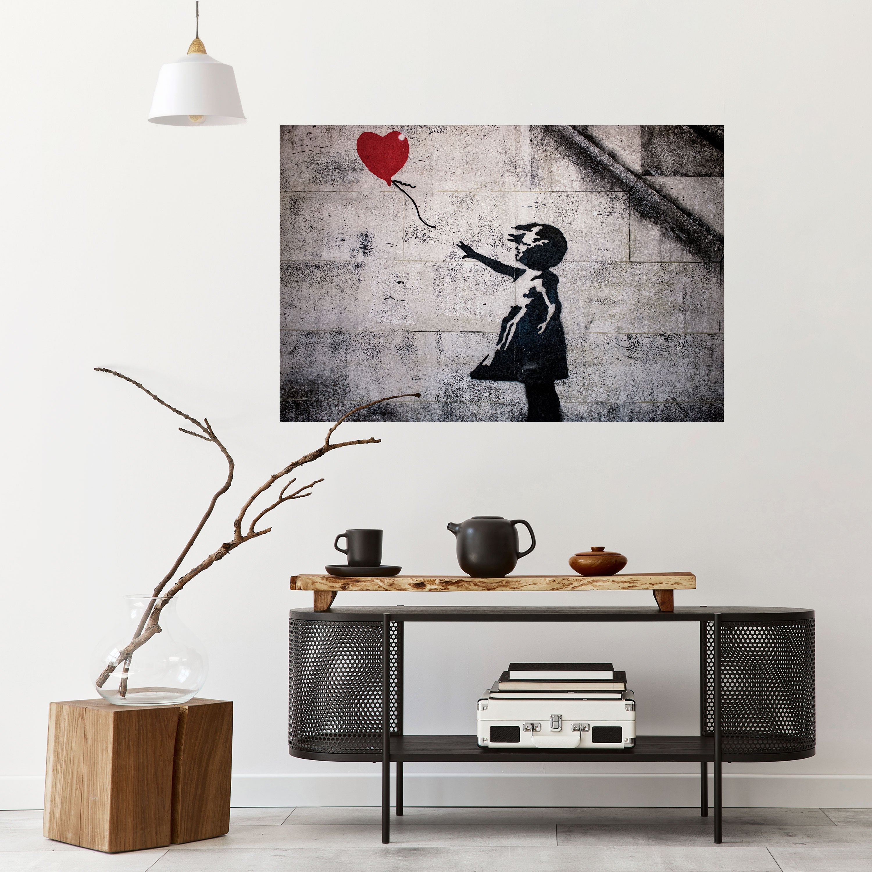 Affiche horizontale autocollante « BALLON GIRL » (BANKSY)