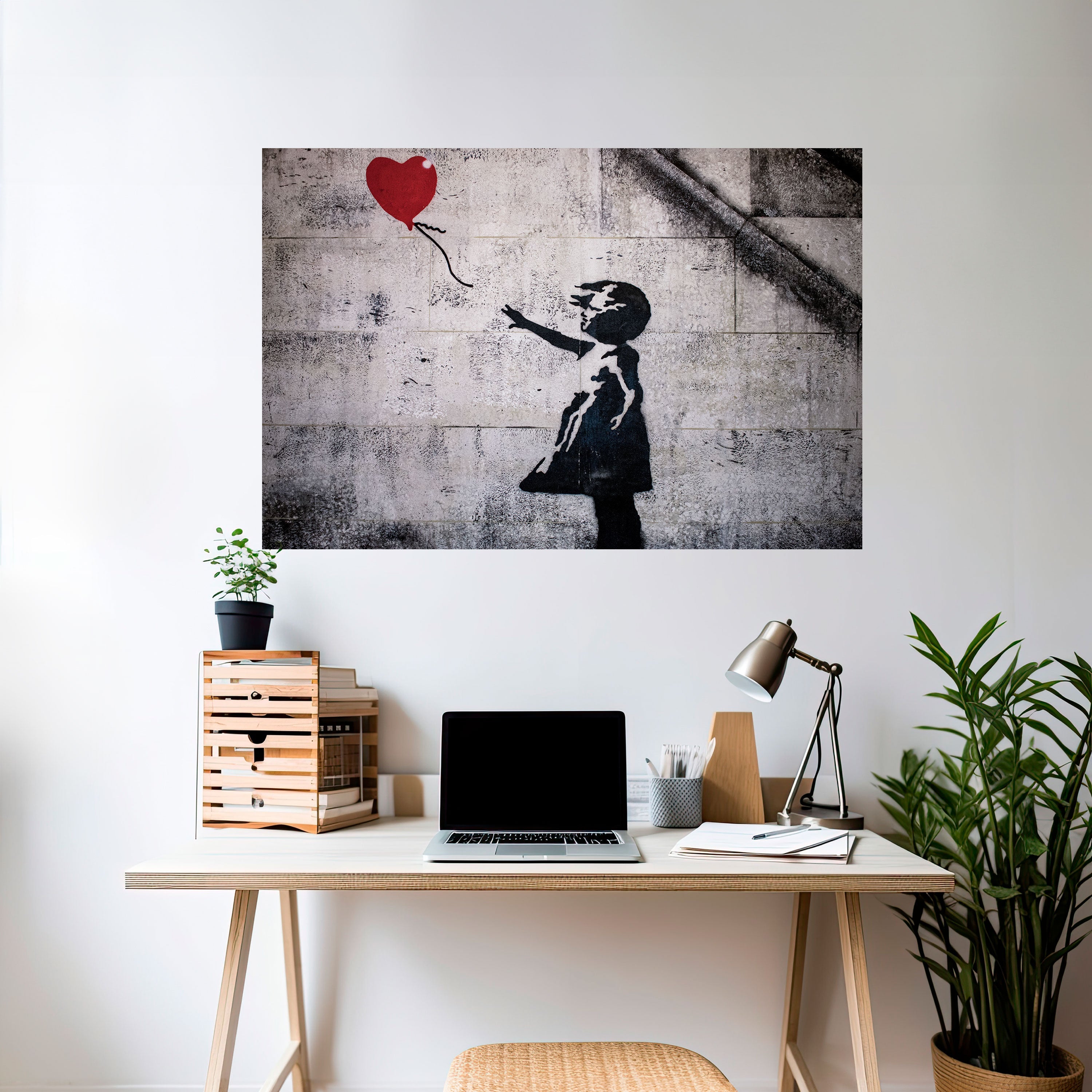 Affiche horizontale autocollante « BALLON GIRL » (BANKSY)