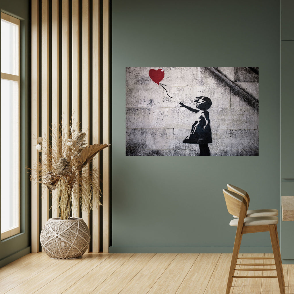 Affiche horizontale autocollante « BALLON GIRL » (BANKSY)