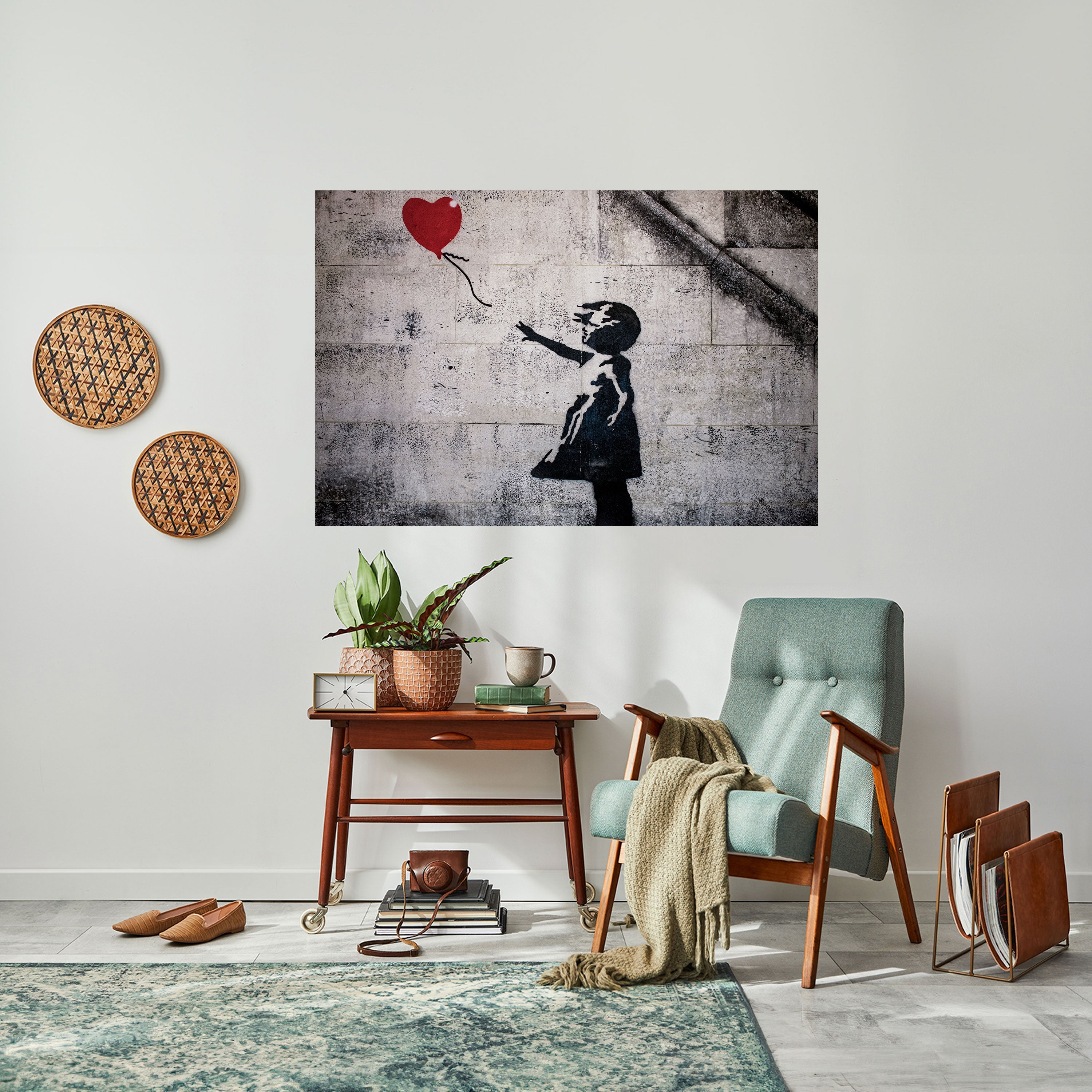 Affiche horizontale autocollante « BALLON GIRL » (BANKSY)