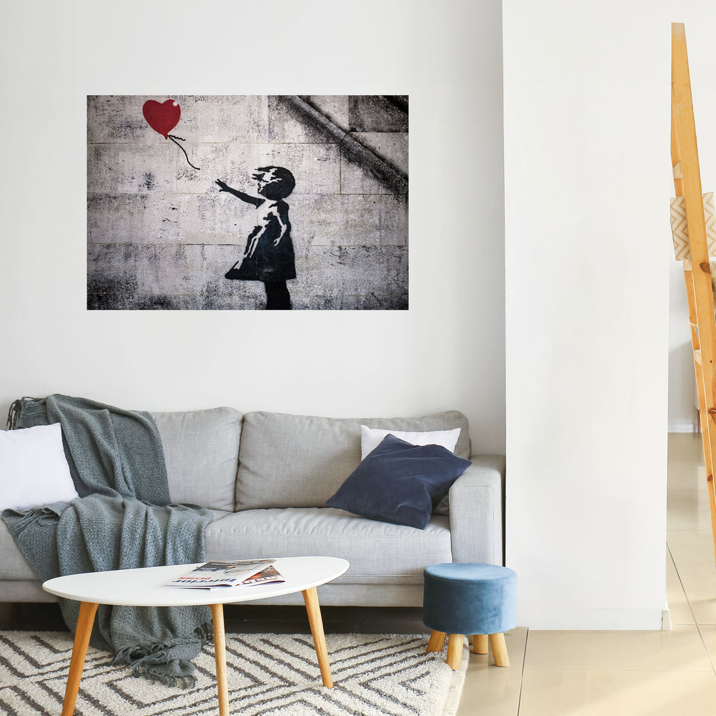 Affiche horizontale autocollante « BALLON GIRL » (BANKSY)