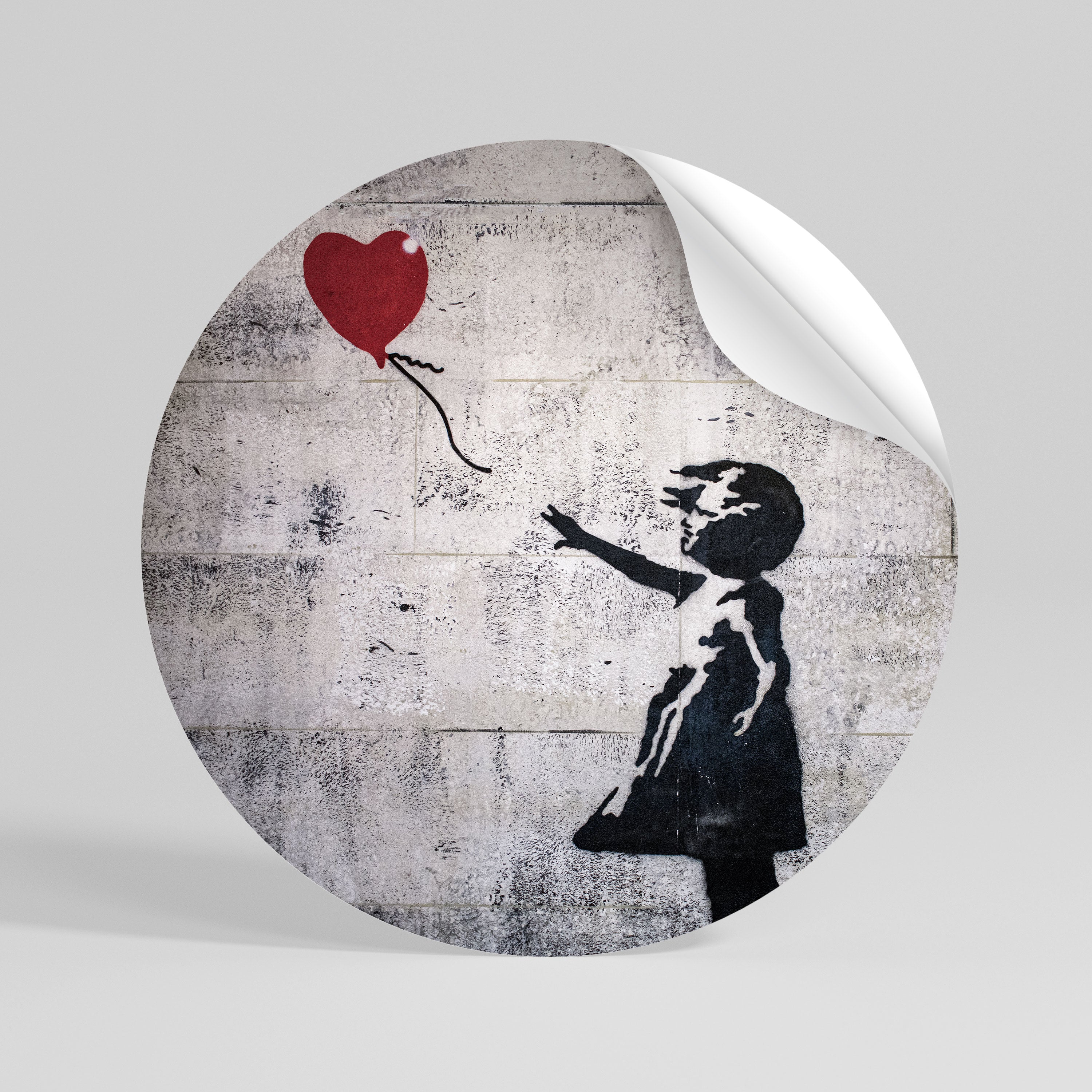BALLON GIRL (BANKSY) Peel and Stick Round Sticker