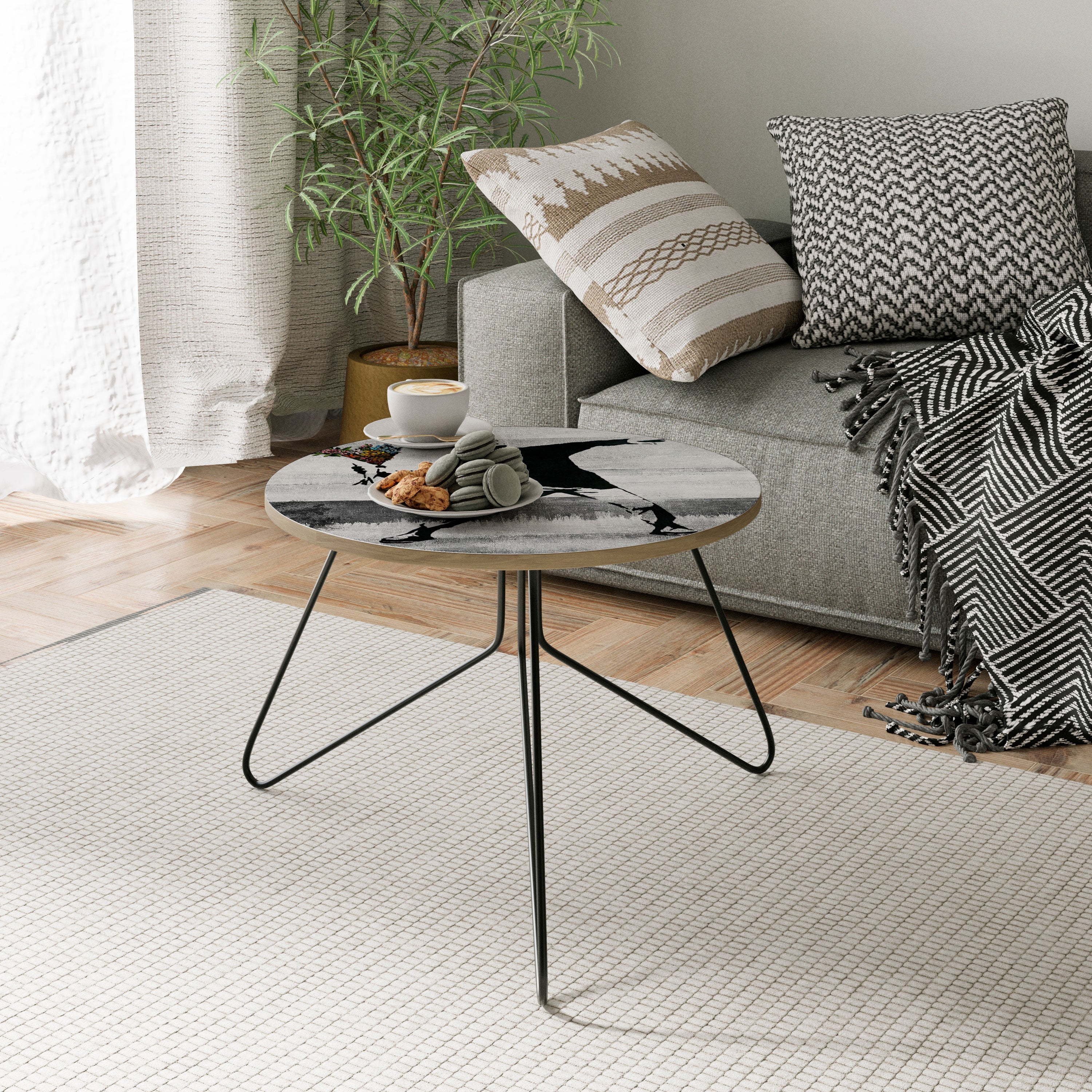 Table basse FLOWER BOMBER (BANKSY) 60