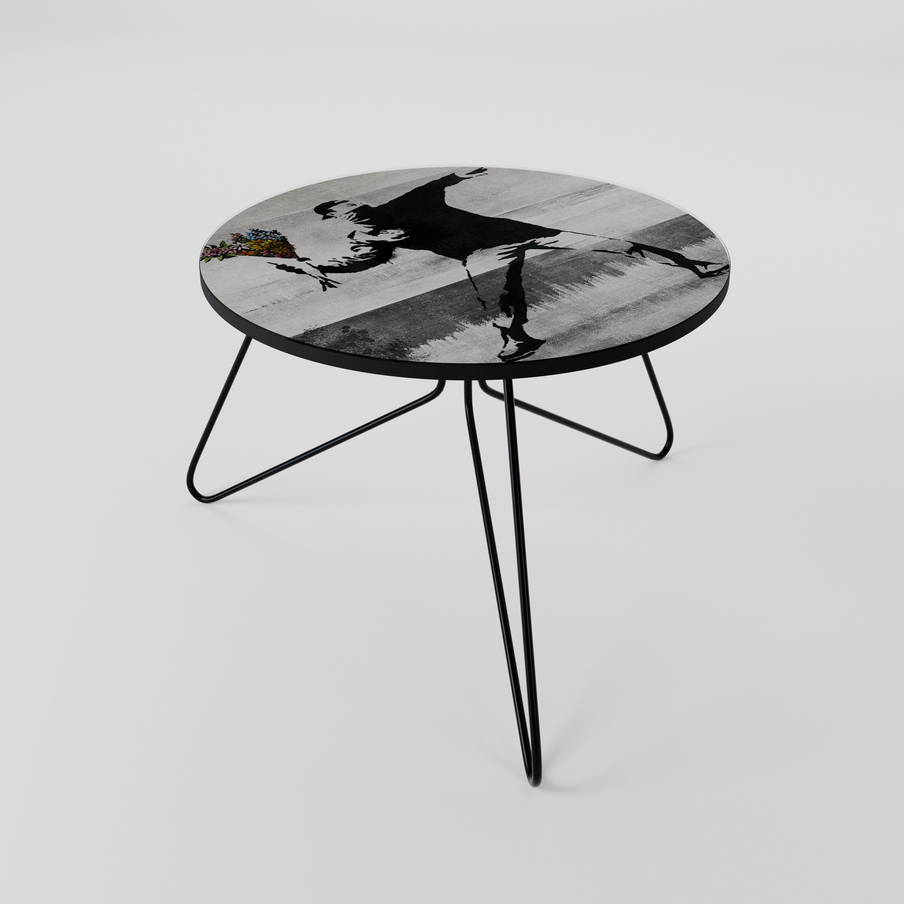 Table basse FLOWER BOMBER (BANKSY) 60