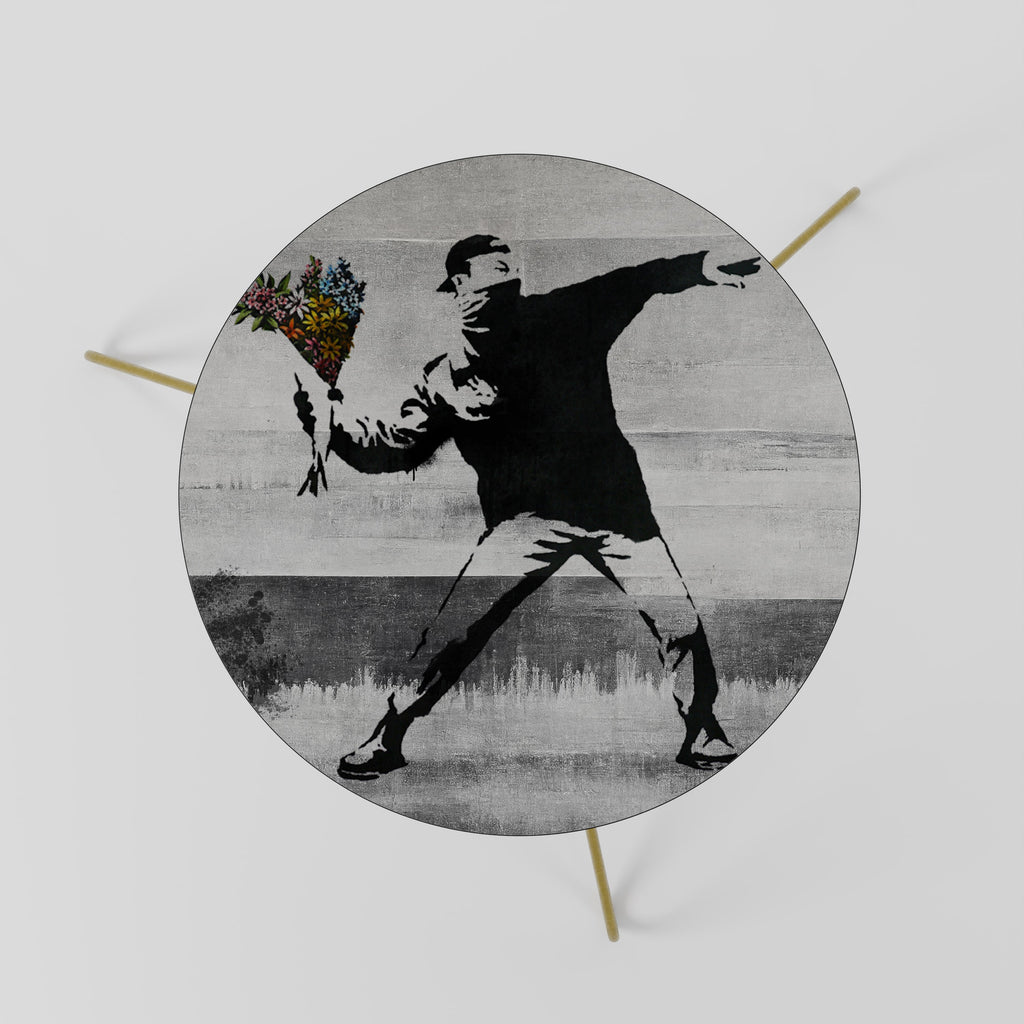 Table basse FLOWER BOMBER (BANKSY) 60