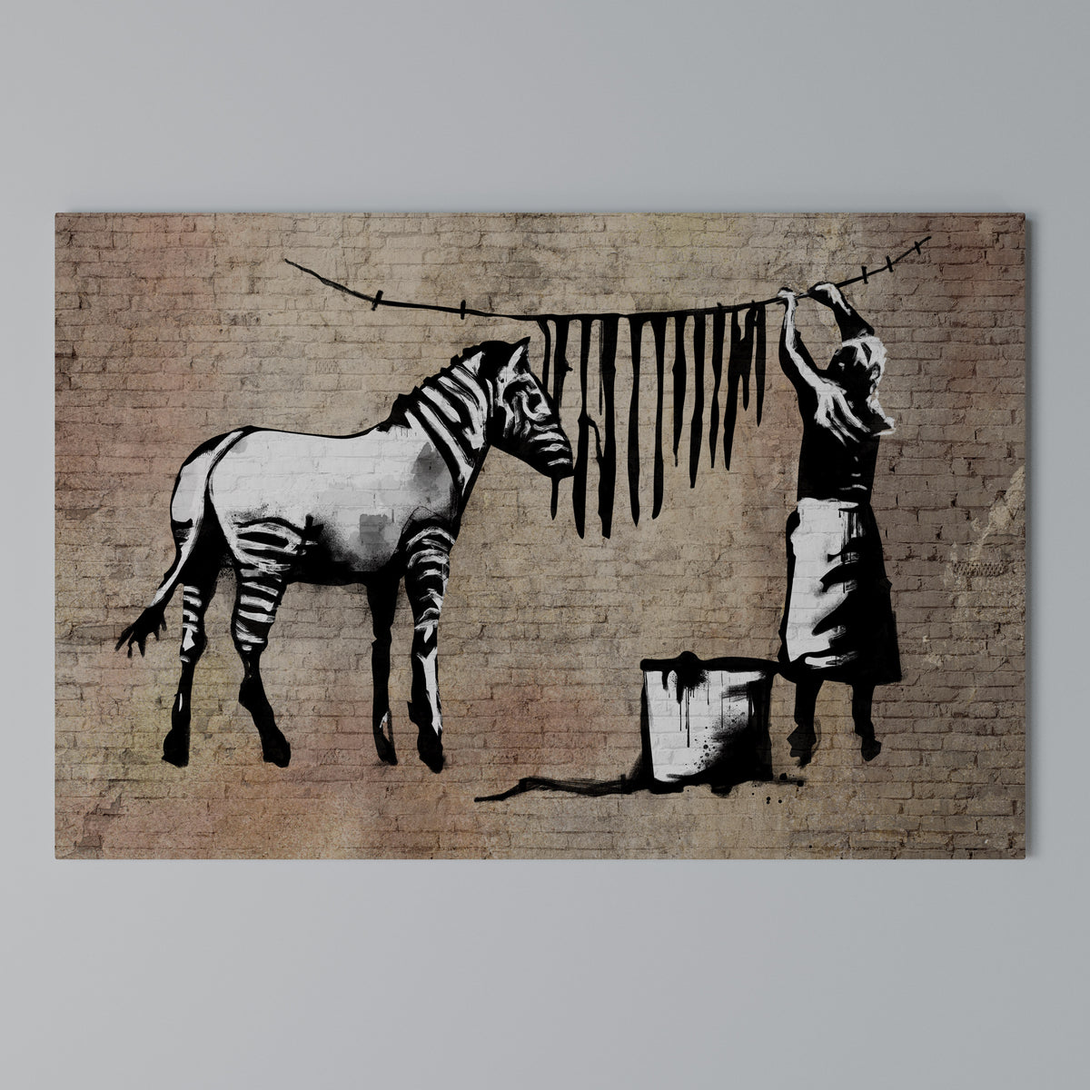 TIDY ZEBRA Horizontal Canvas Print