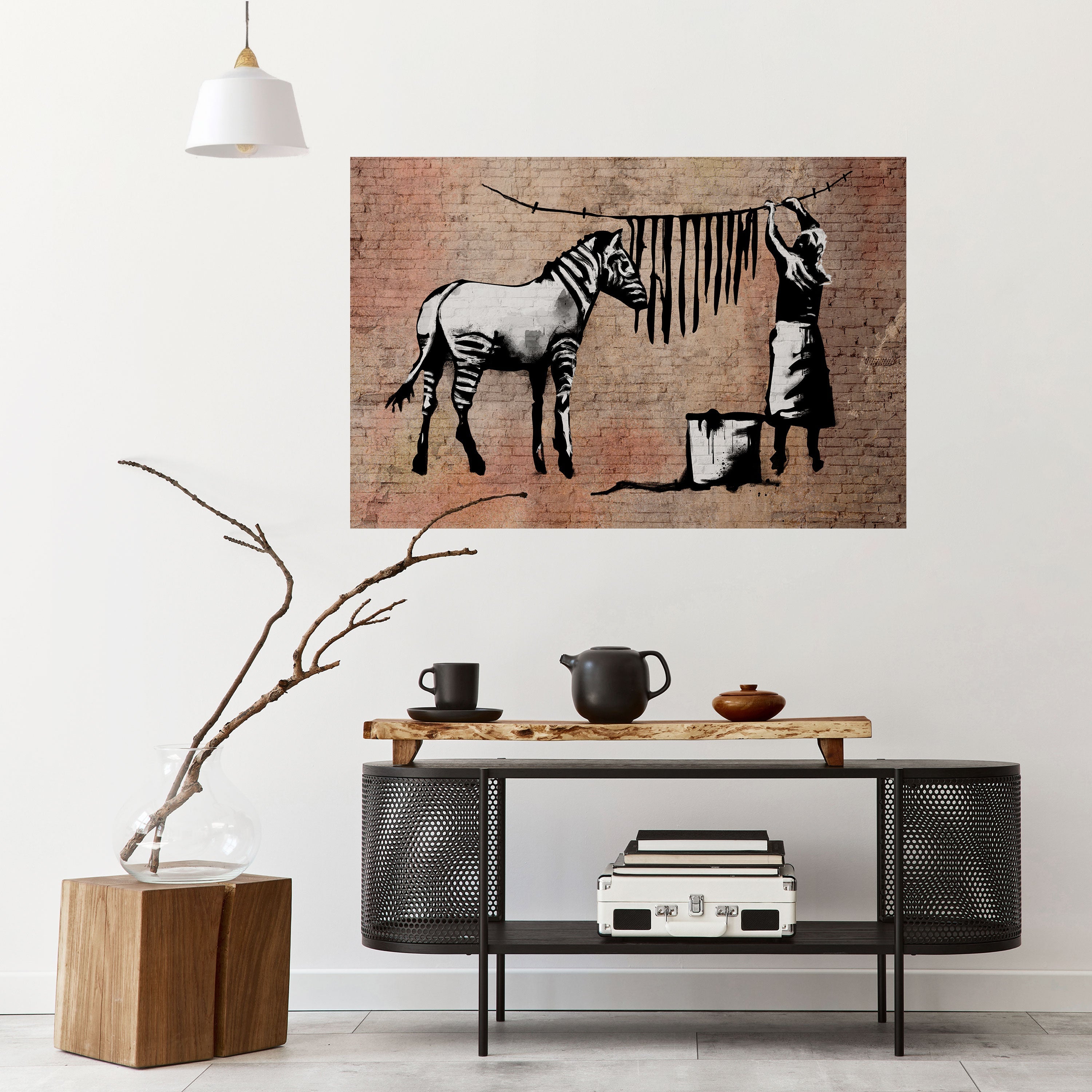 Affiche horizontale autocollante Tidy Zebra