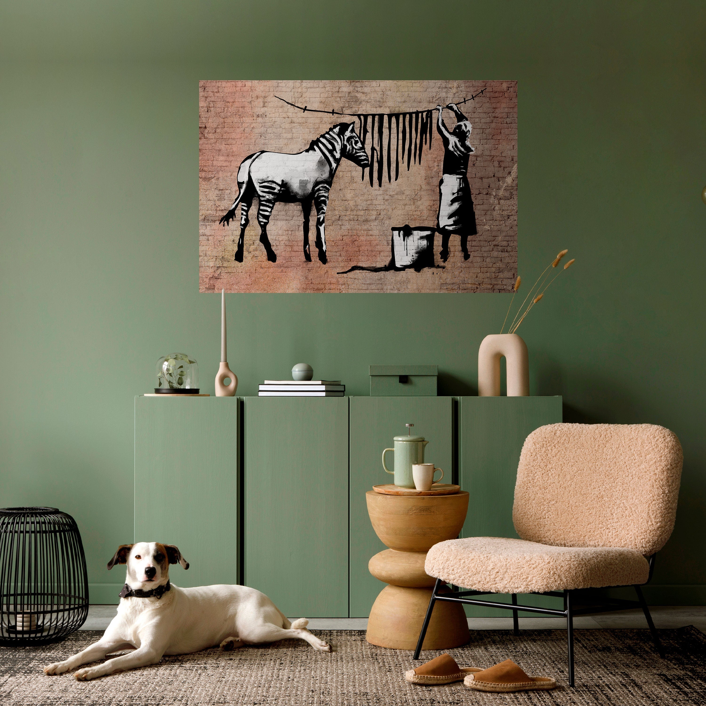 Affiche horizontale autocollante Tidy Zebra