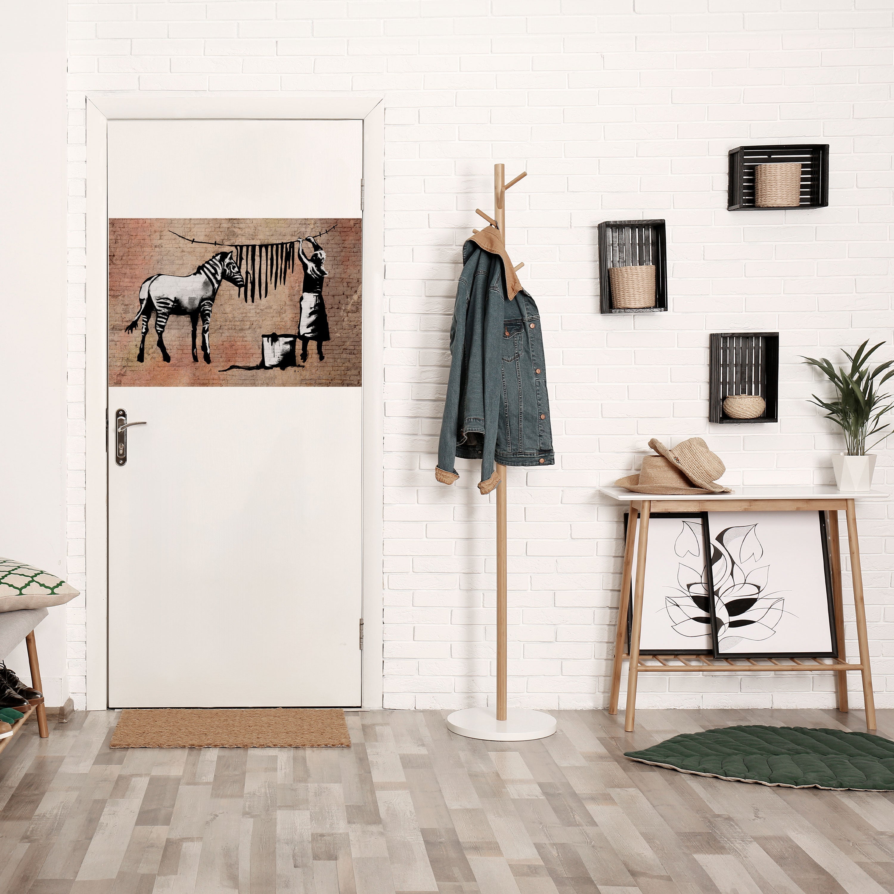 Affiche horizontale autocollante Tidy Zebra