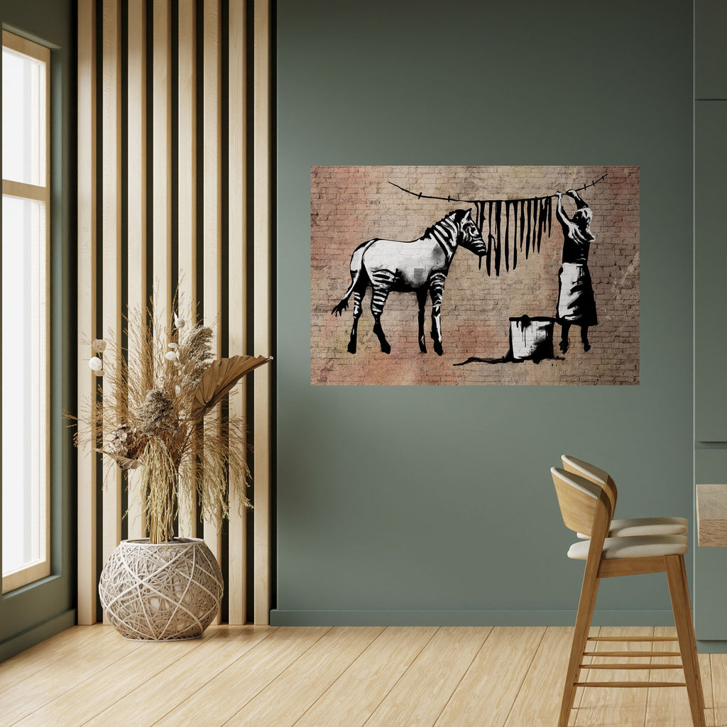Affiche horizontale autocollante Tidy Zebra
