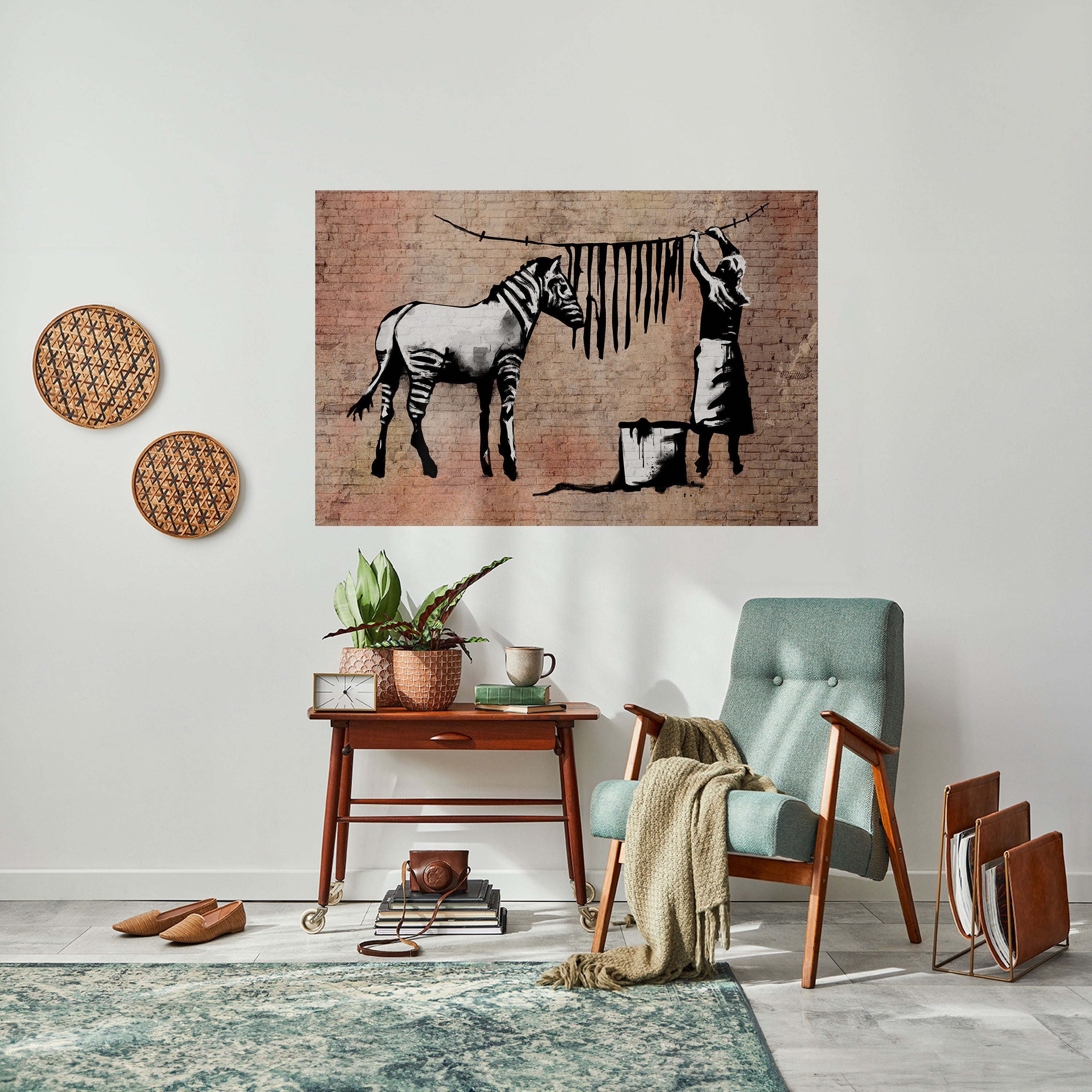 Affiche horizontale autocollante Tidy Zebra