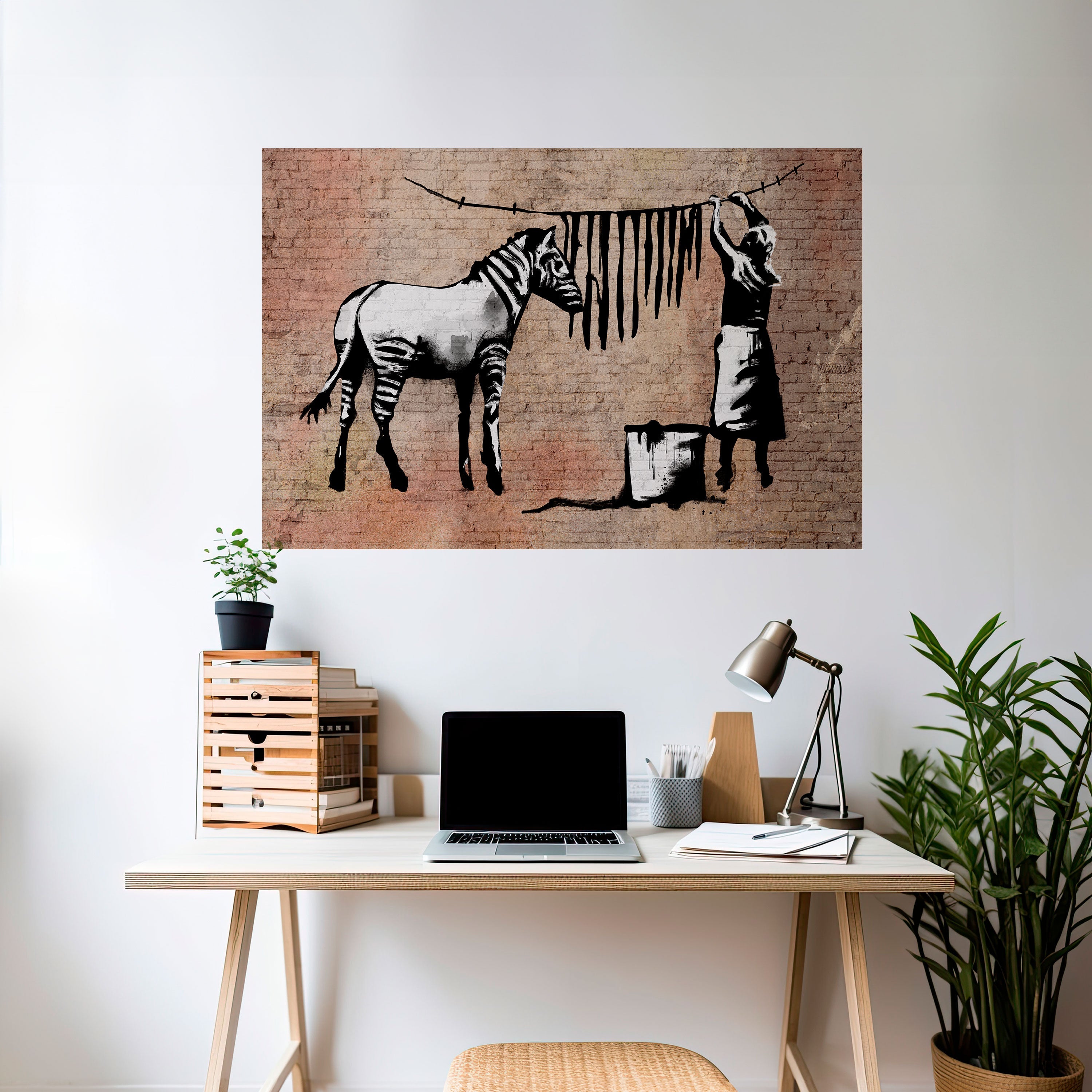 Affiche horizontale autocollante Tidy Zebra