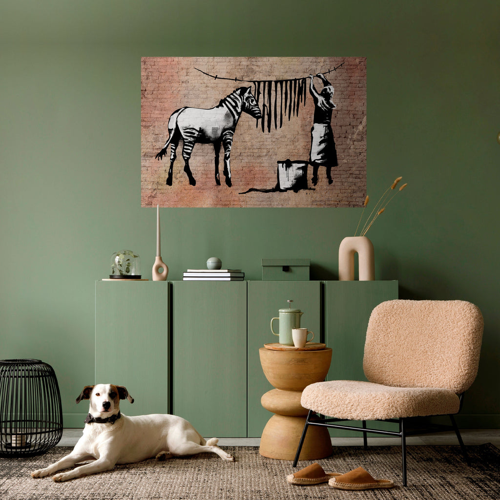 Affiche horizontale autocollante Tidy Zebra