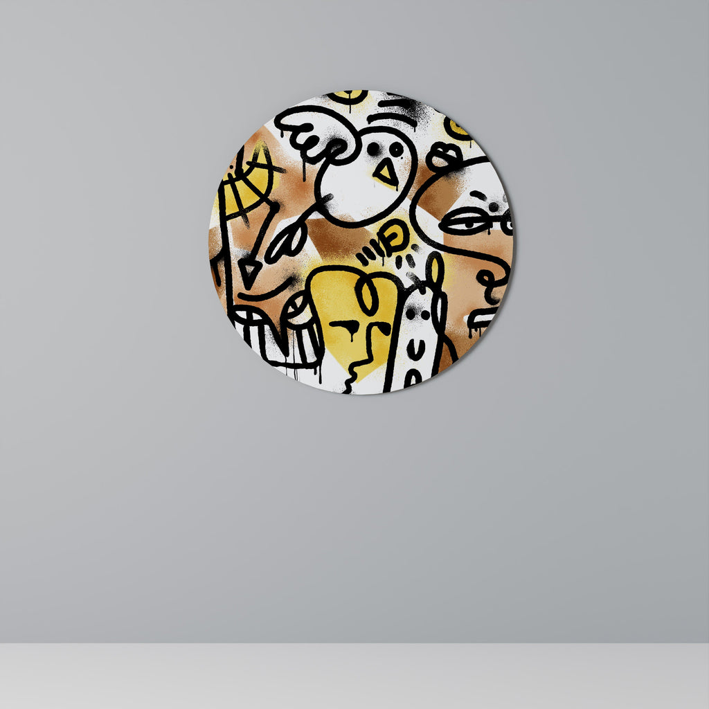 Toile urbaine Art mural rond