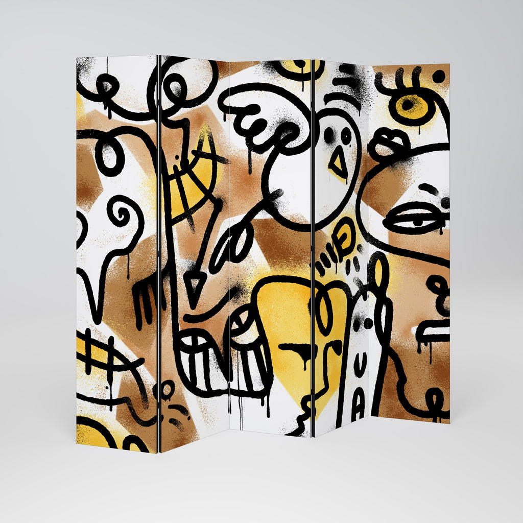 Paravent décoratif à 5 panneaux URBAN CANVAS