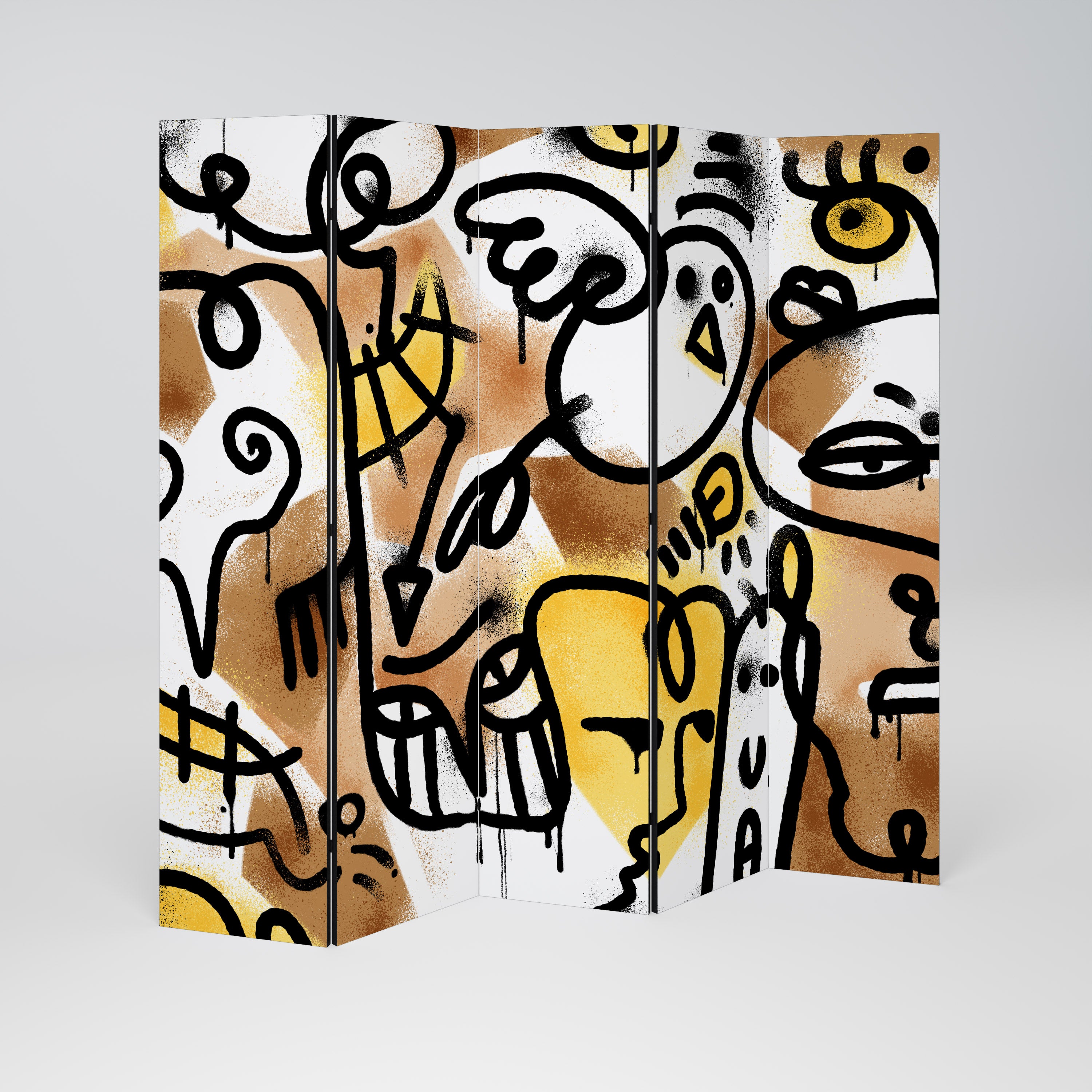 URBAN CANVAS 5-Panel Room Divider