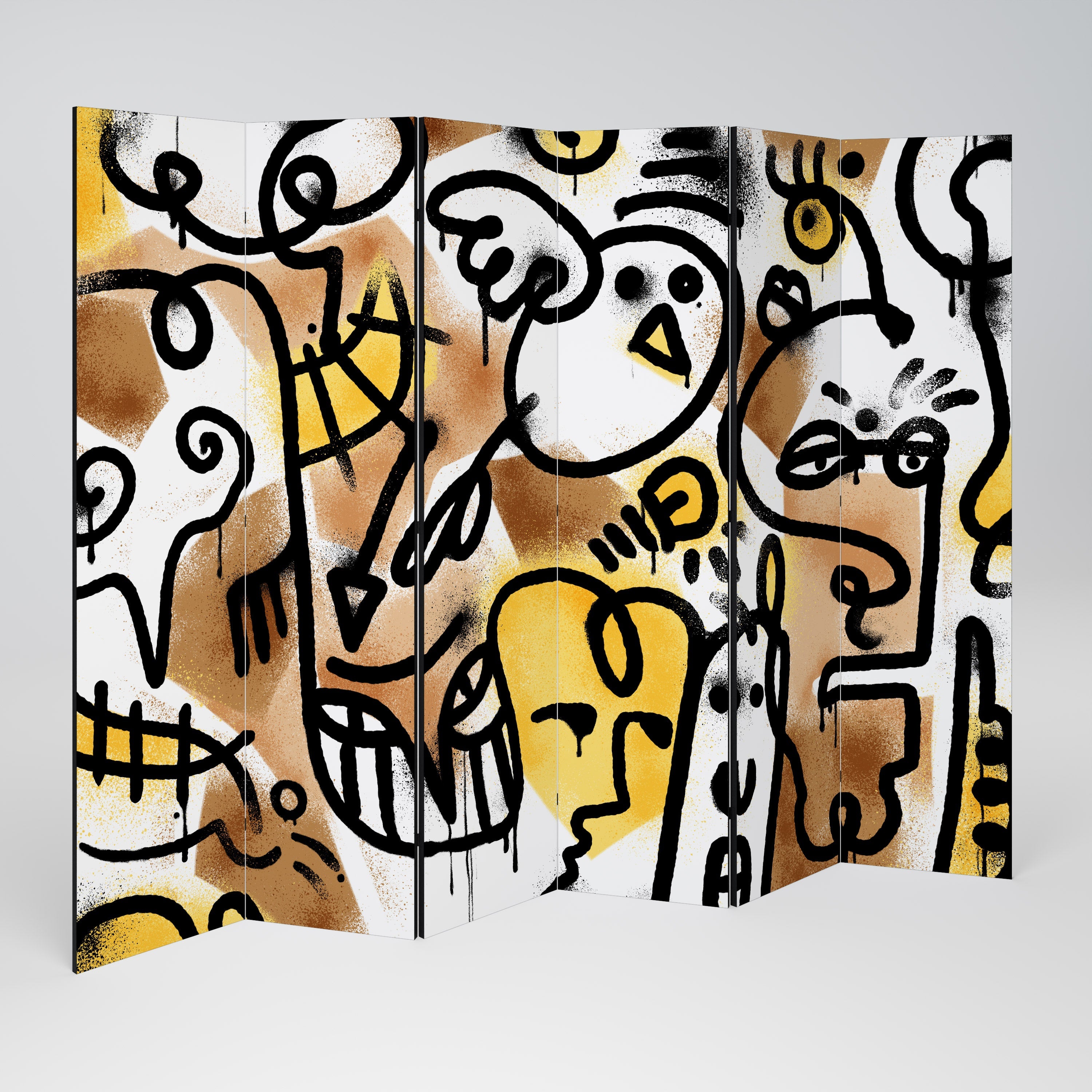 Paravent décoratif à 6 panneaux URBAN CANVAS
