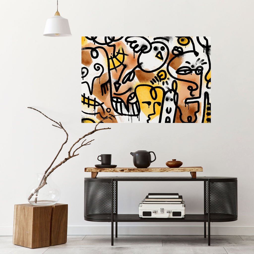 Affiche horizontale autocollante URBAN CANVAS