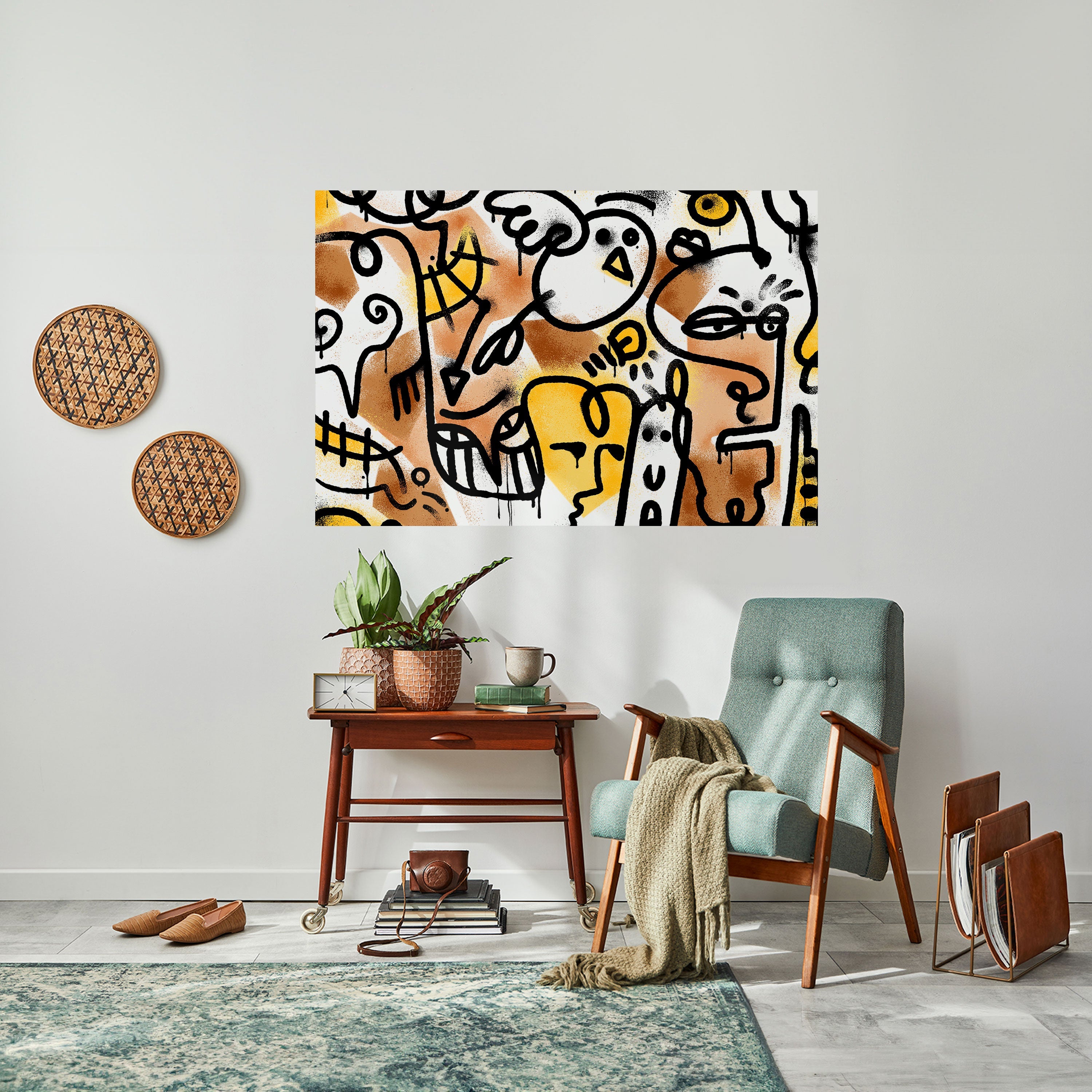 Affiche horizontale autocollante URBAN CANVAS