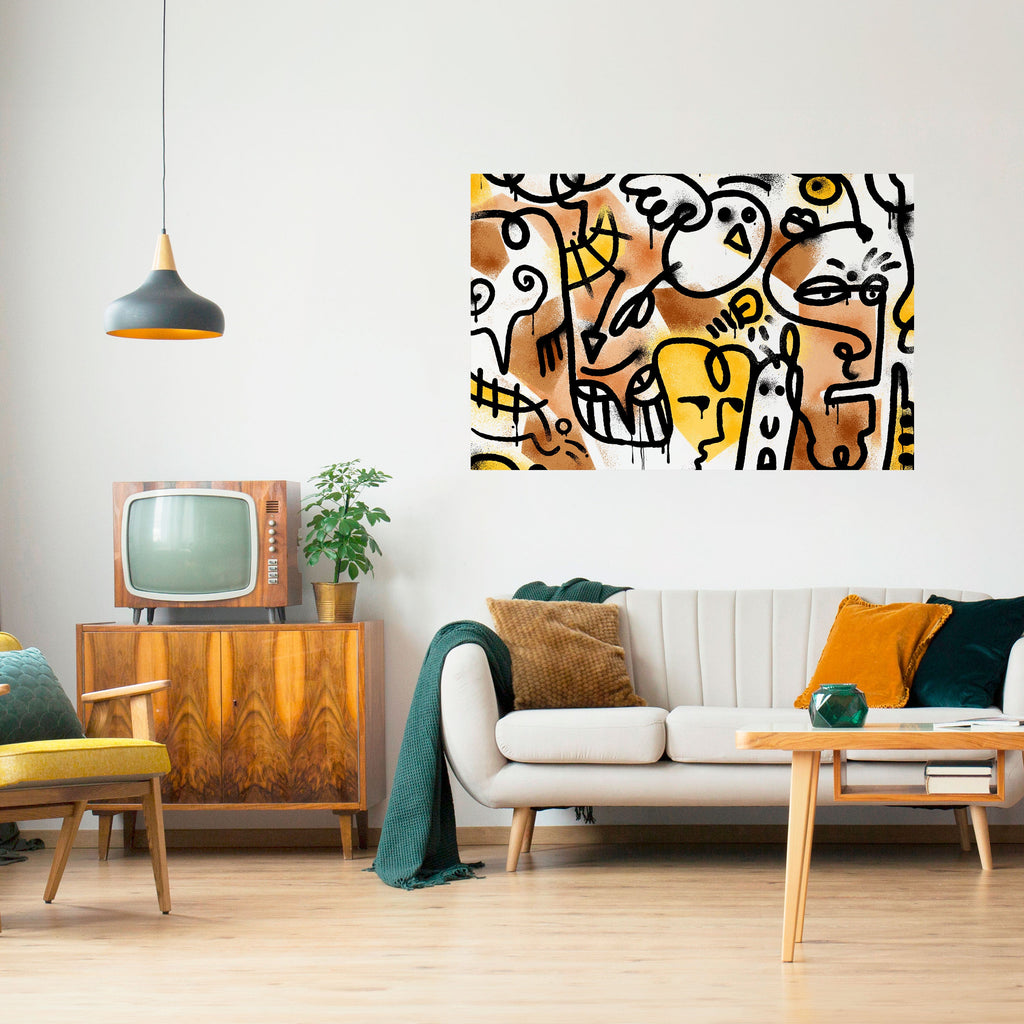 Affiche horizontale autocollante URBAN CANVAS