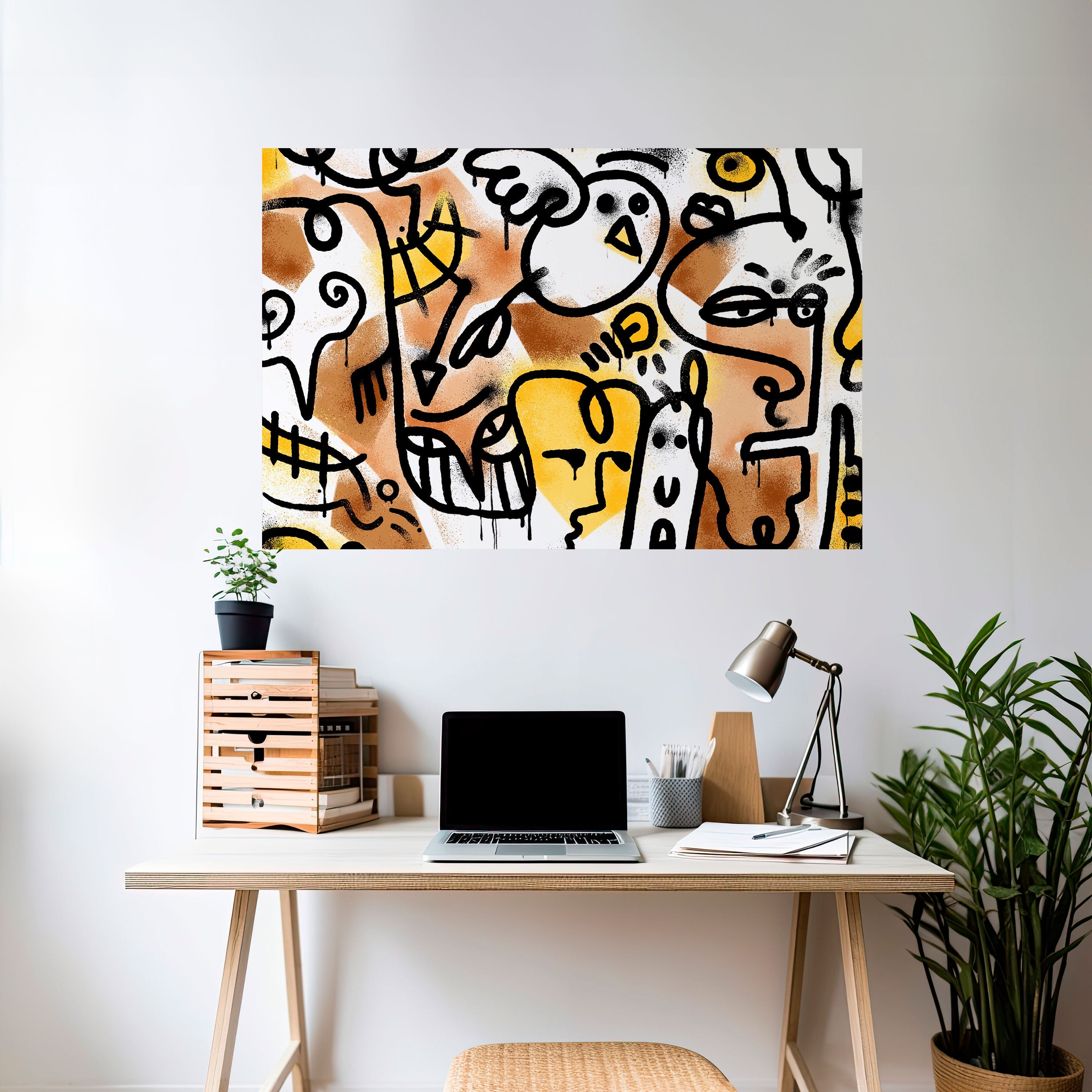 Affiche horizontale autocollante URBAN CANVAS