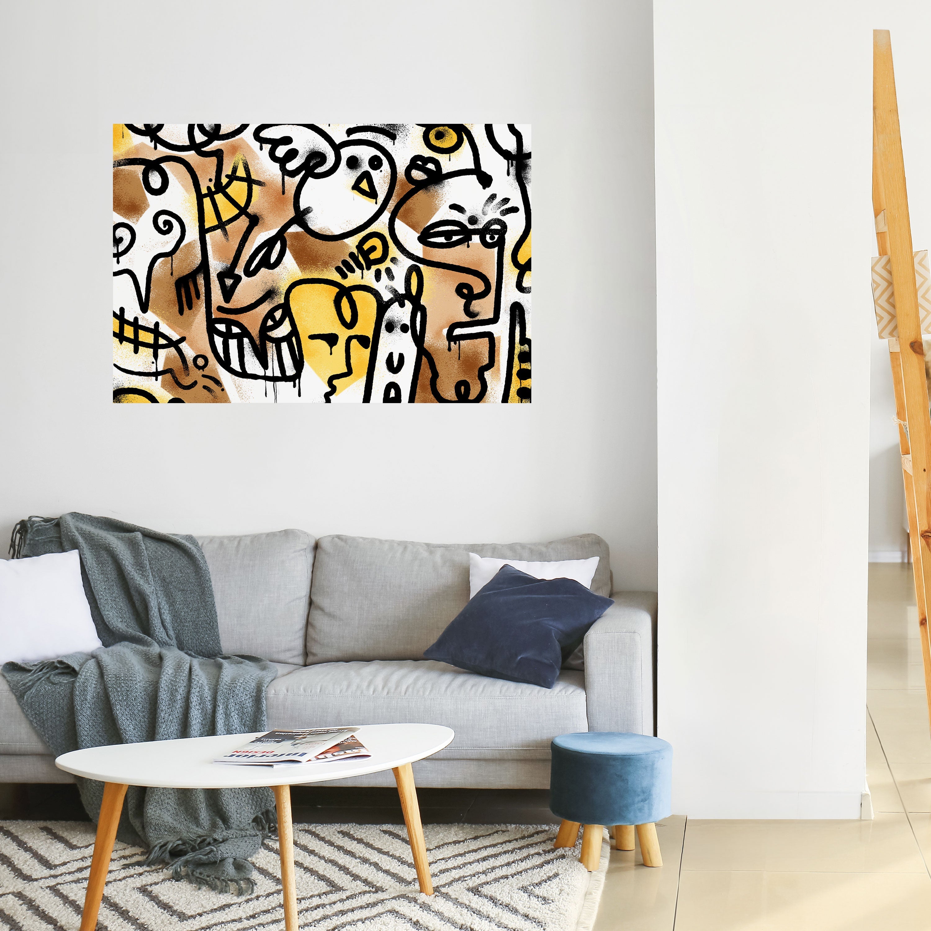 Affiche horizontale autocollante URBAN CANVAS