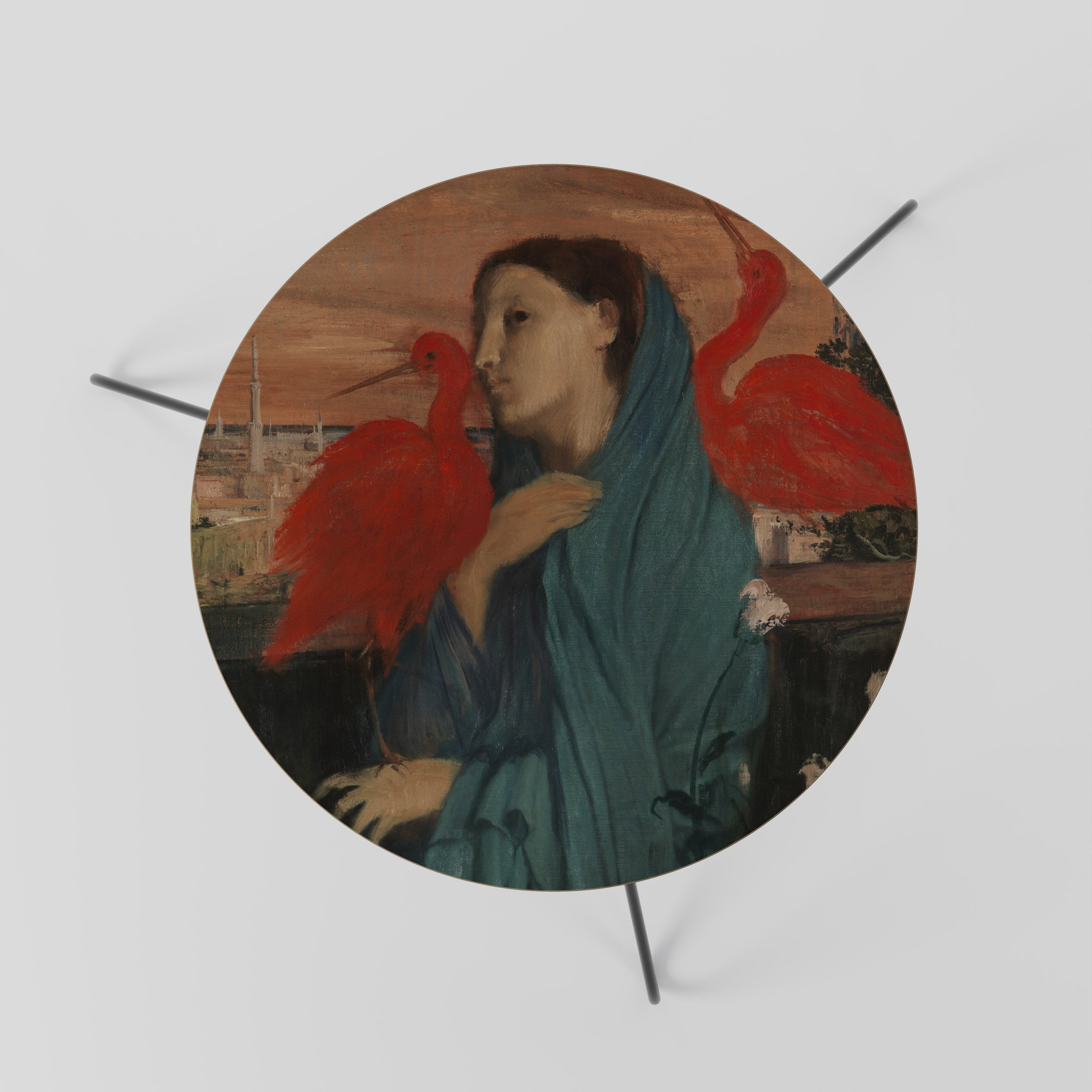 Table basse JEUNE FEMME À L'IBIS 60