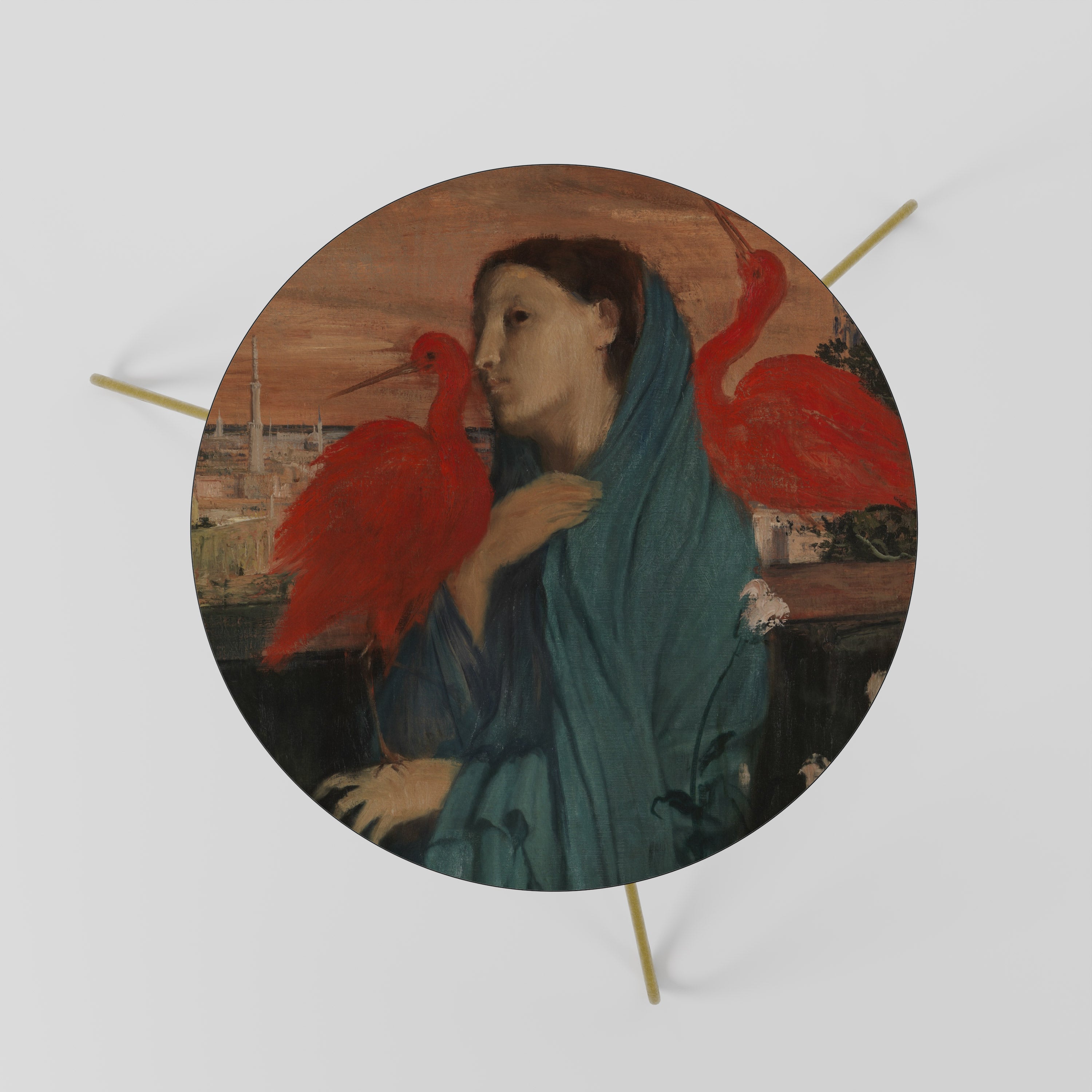 Table basse JEUNE FEMME À L'IBIS 60