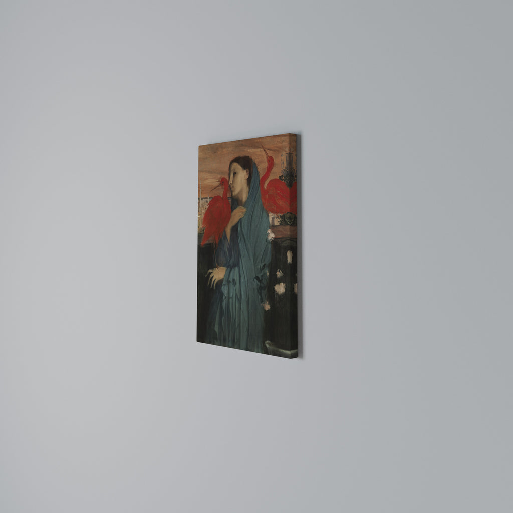 YOUNG WOMAN WITH IBIS Vertical Canvas Print