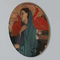 YOUNG WOMAN WITH IBIS Round Wall Art