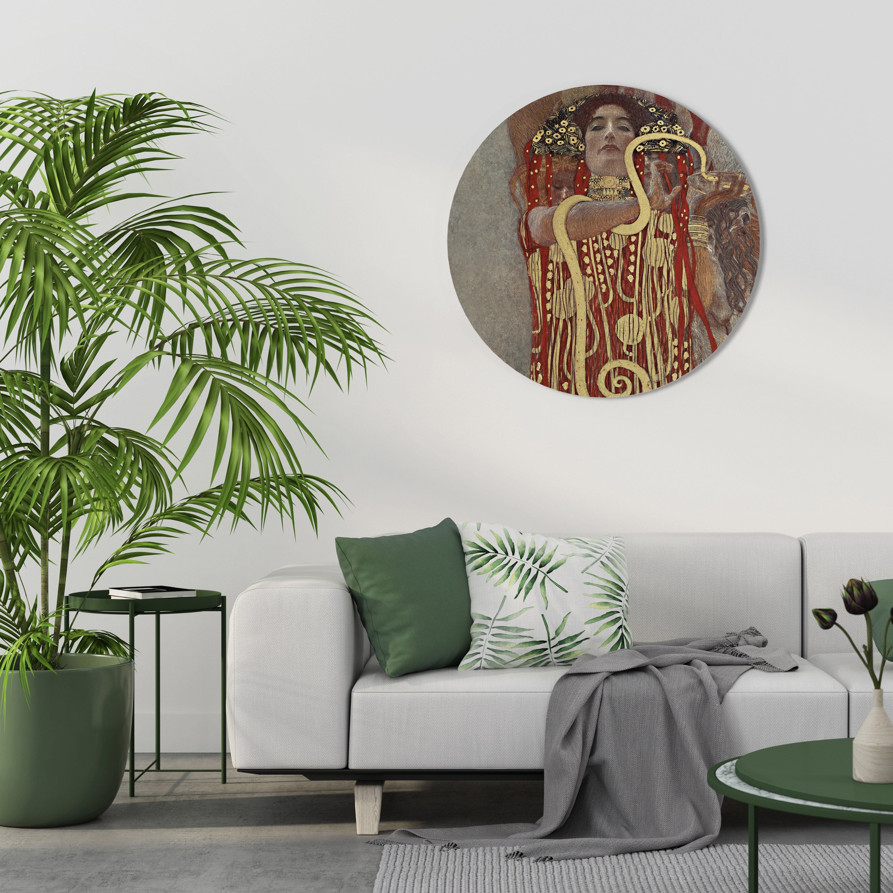 HYGIEIA DE KLIMT Art mural rond