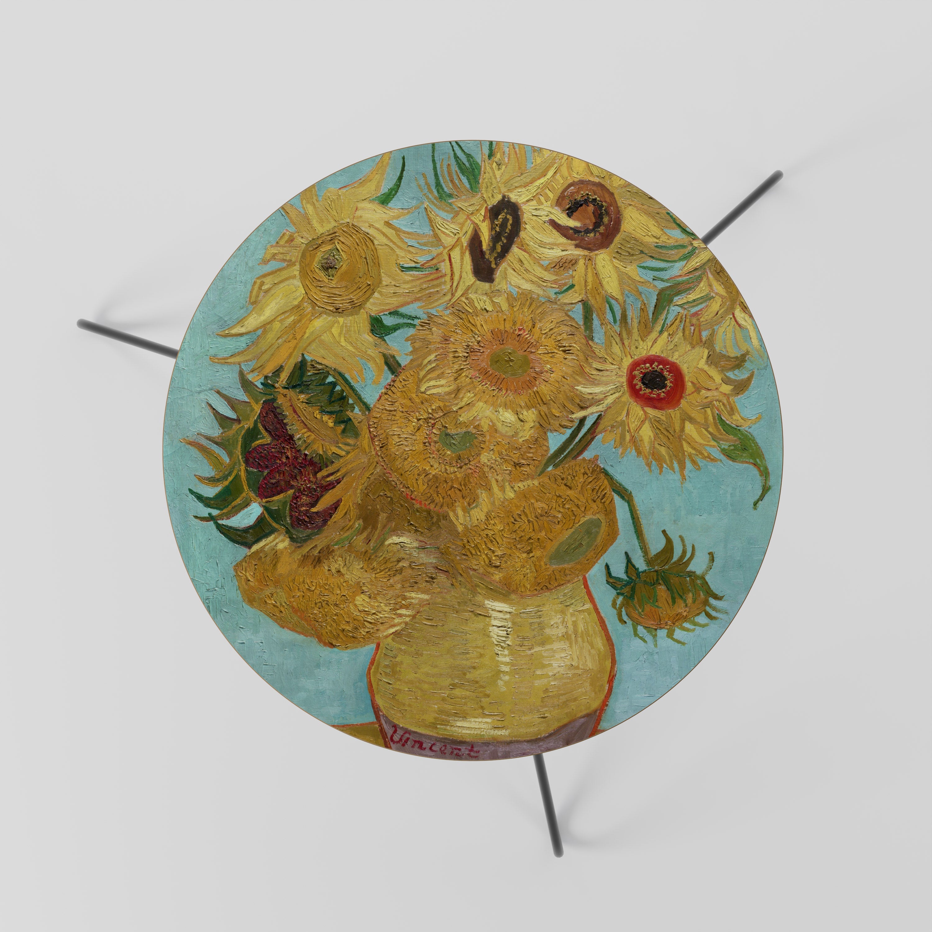 VASE AVEC DOUZE TOURNESOLS Table Basse 60