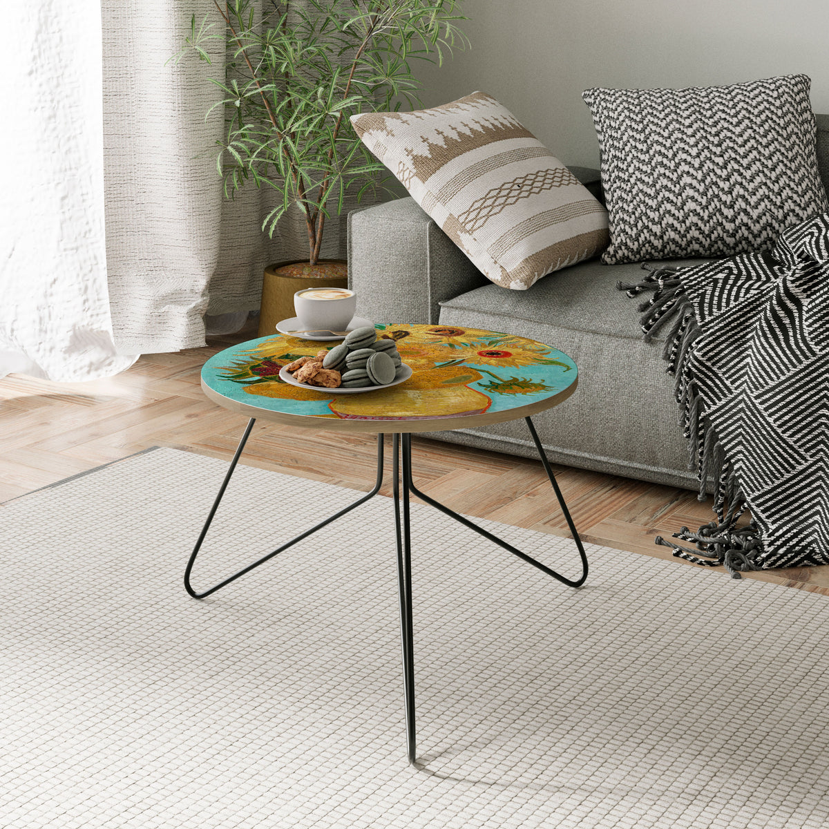 VASE WITH TWELVE SUNFLOWERS Coffee Table