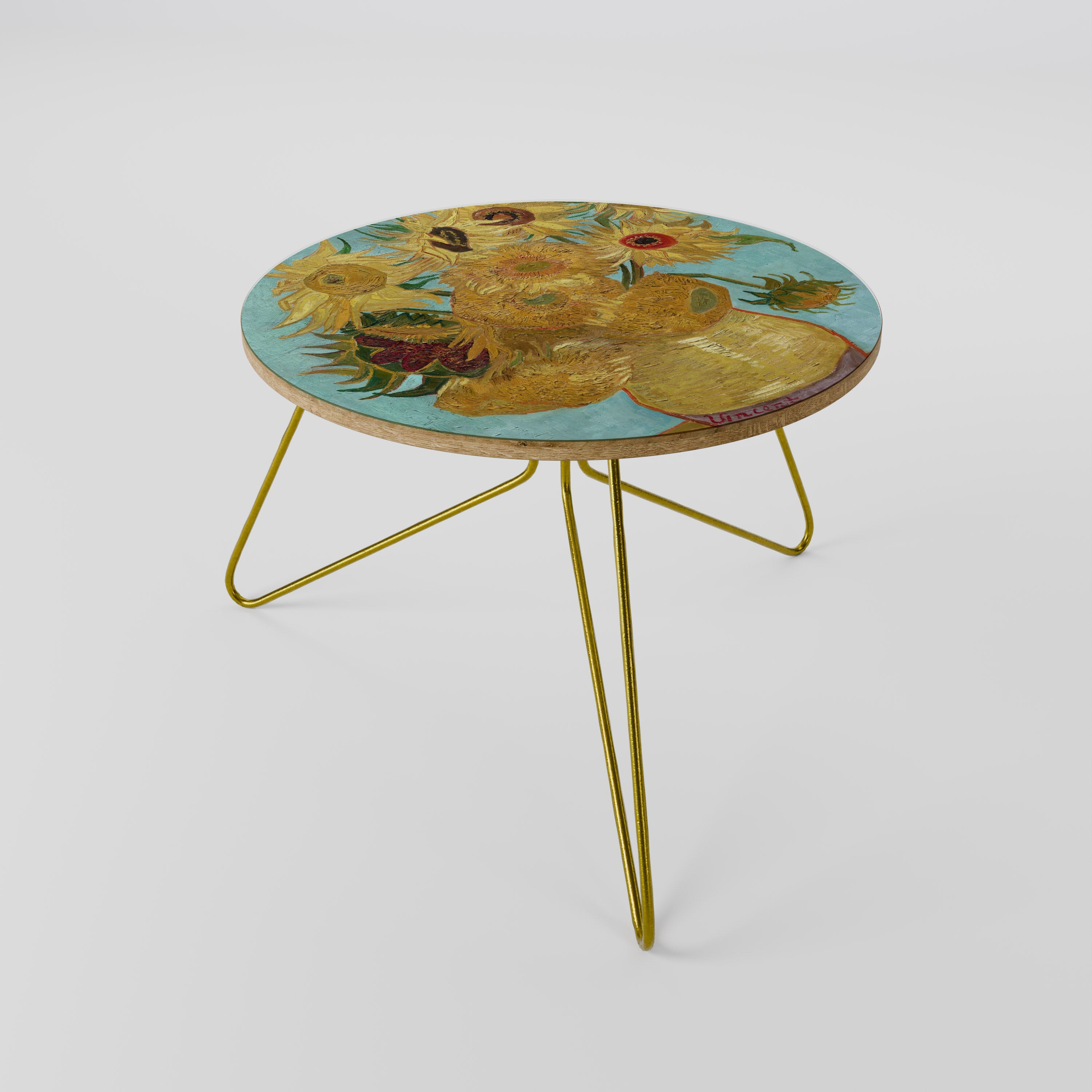 VASE AVEC DOUZE TOURNESOLS Table Basse 60