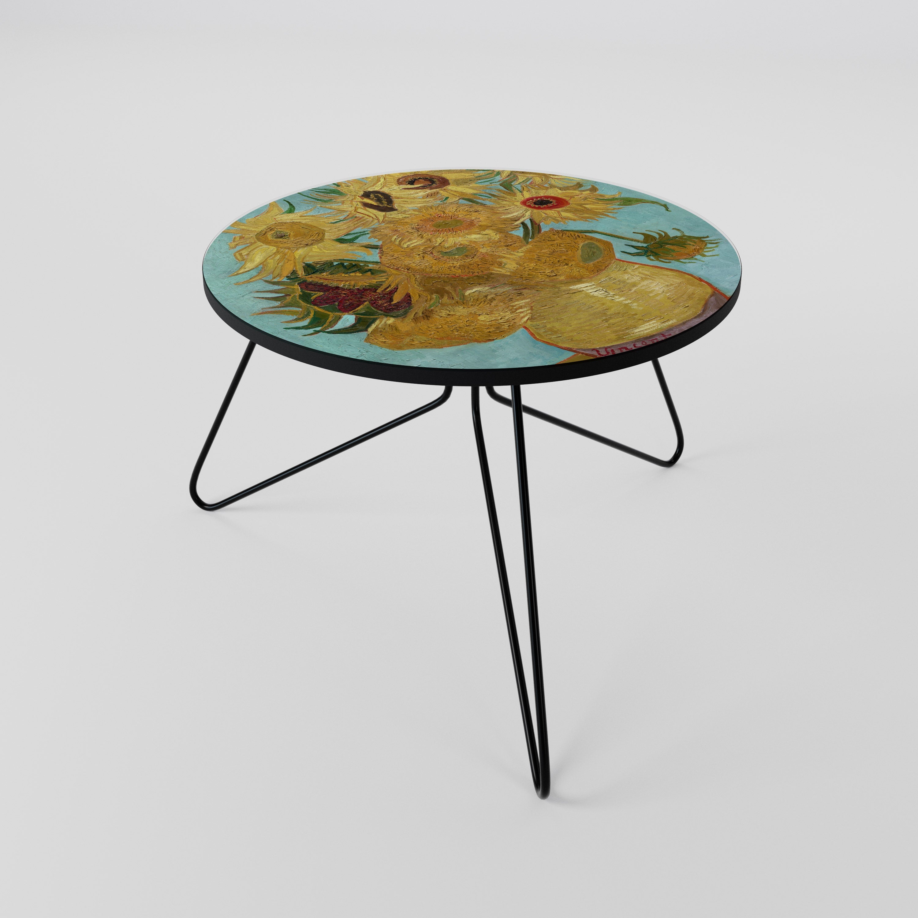 VASE AVEC DOUZE TOURNESOLS Table Basse 60